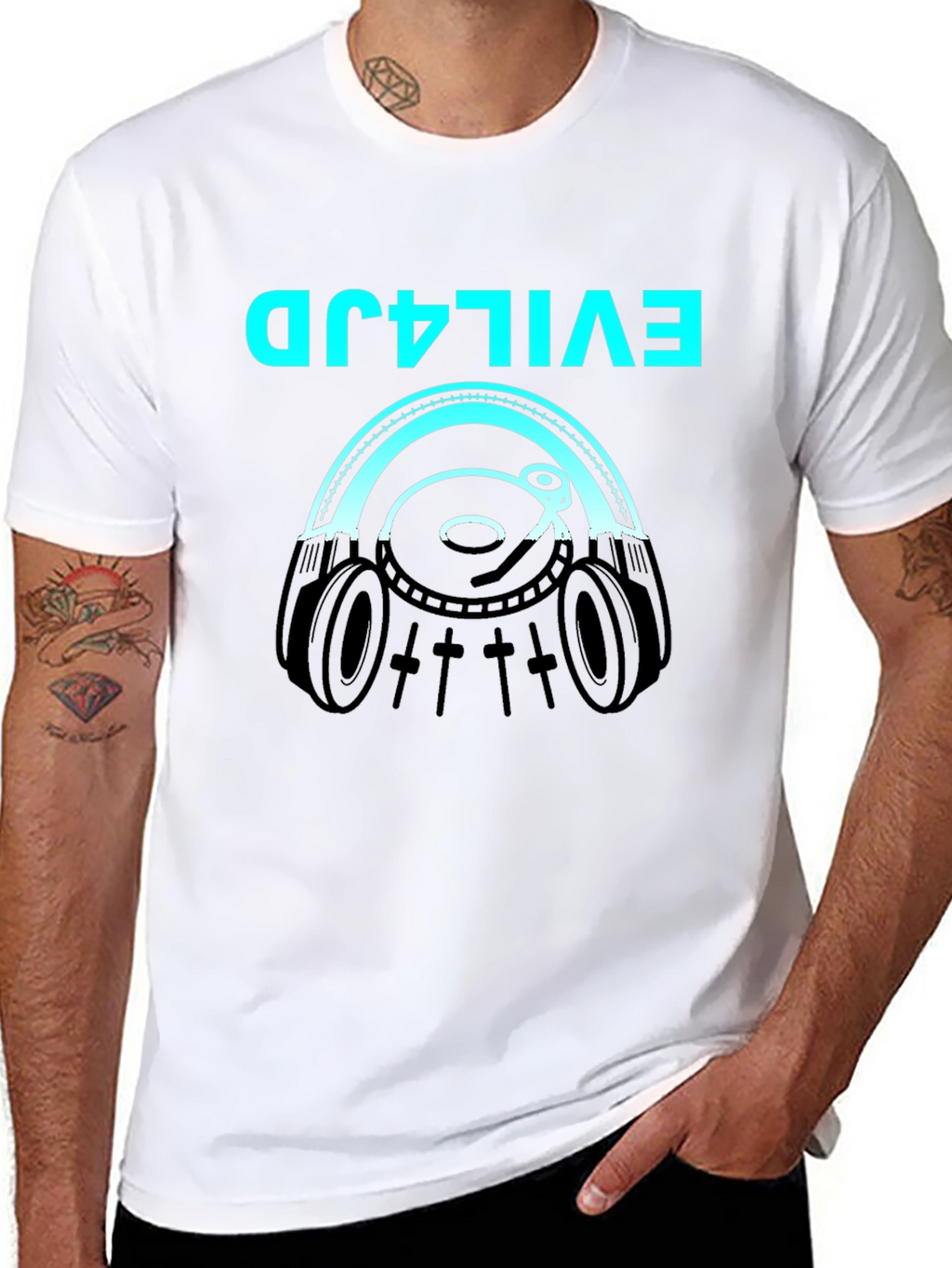 Evil4jd Graphic Tee - Trendy Mens Black T-Shirt