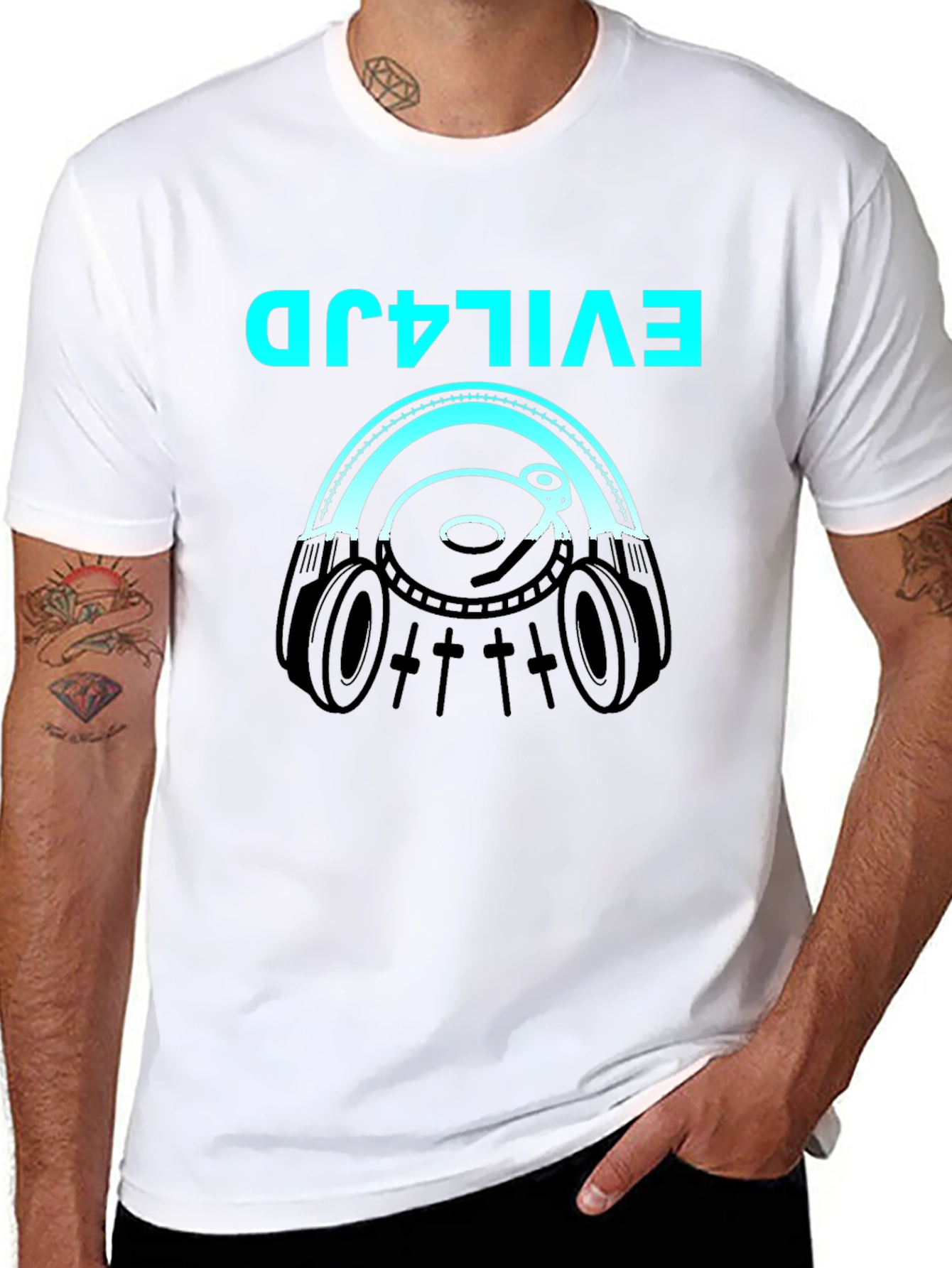 Evil4jd Graphic Tee - Trendy Mens Black T-Shirt
