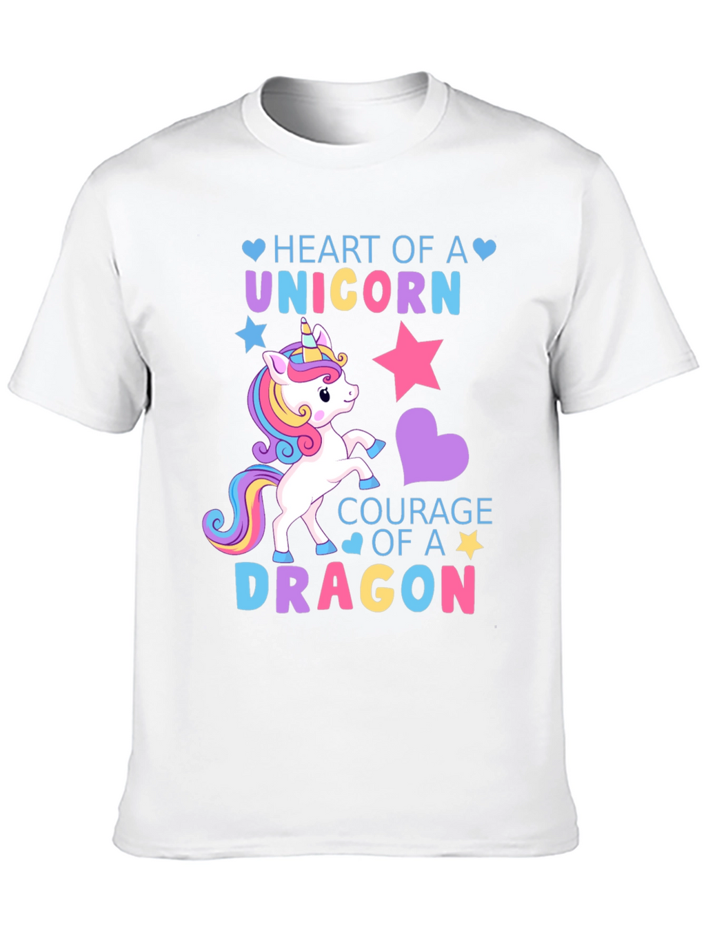 Unicorn Heart Dragon Courage Graphic Tee