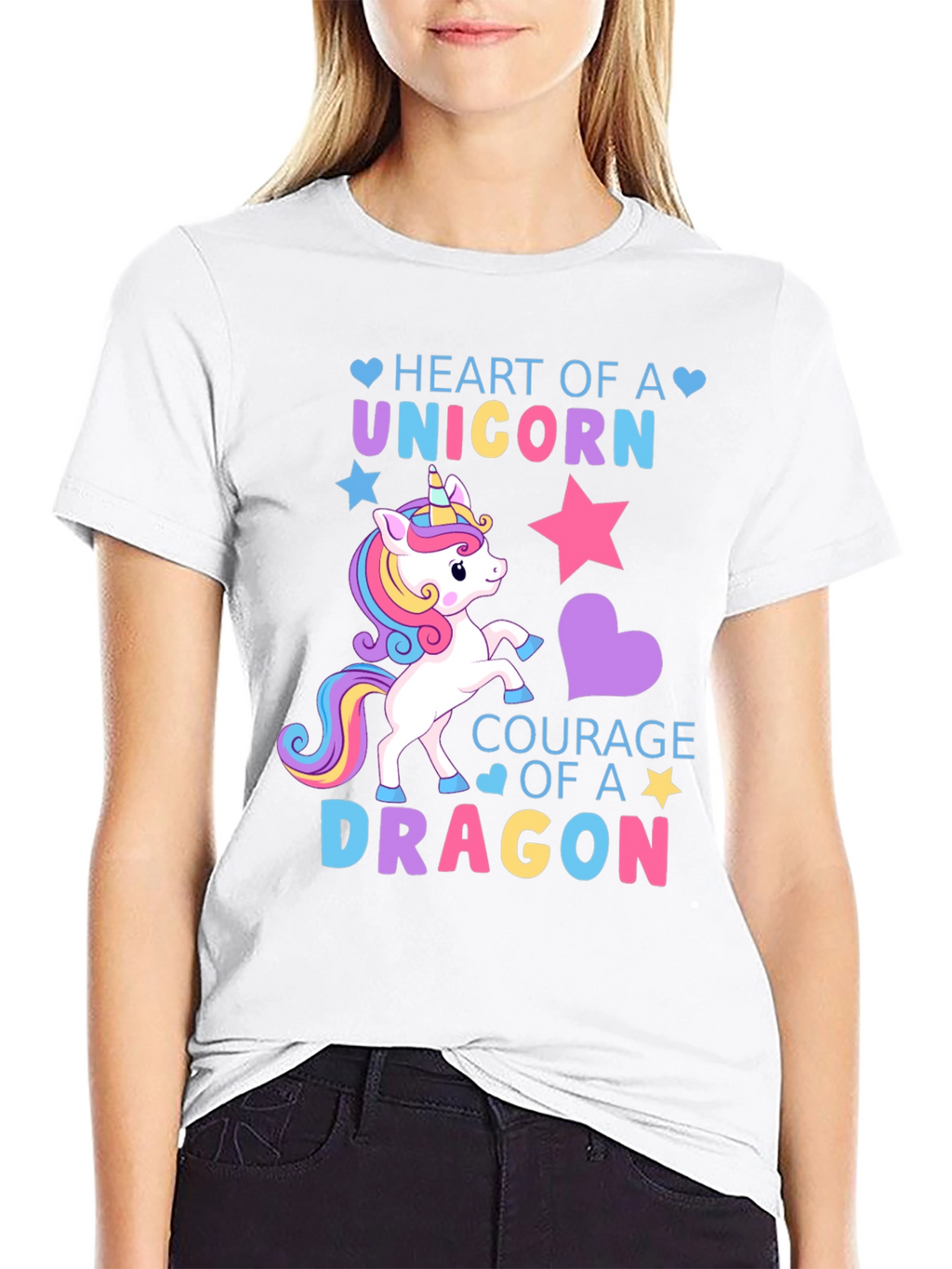 Unicorn Heart Dragon Courage Graphic Tee