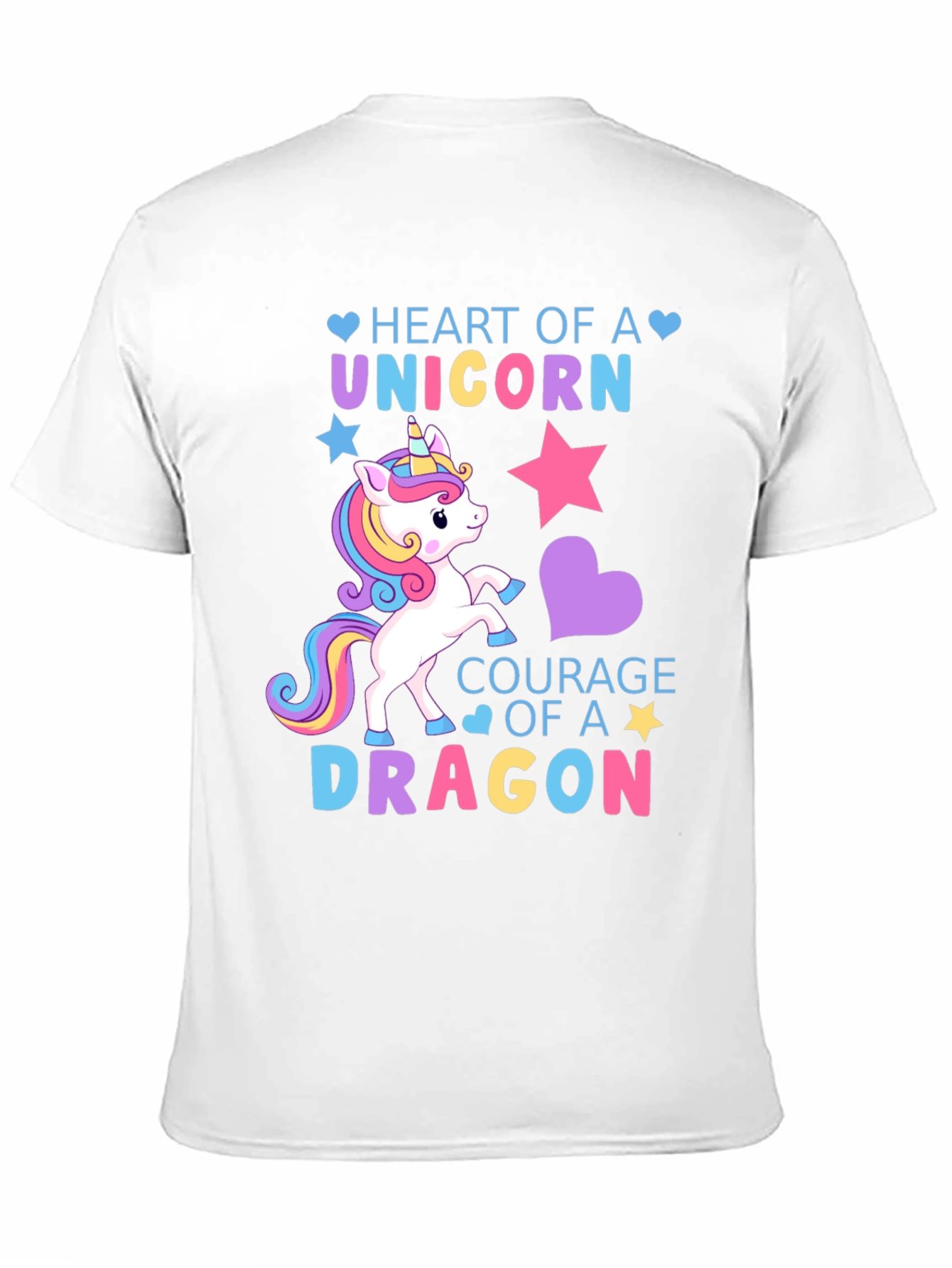 Unicorn Heart Dragon Courage Graphic Tee