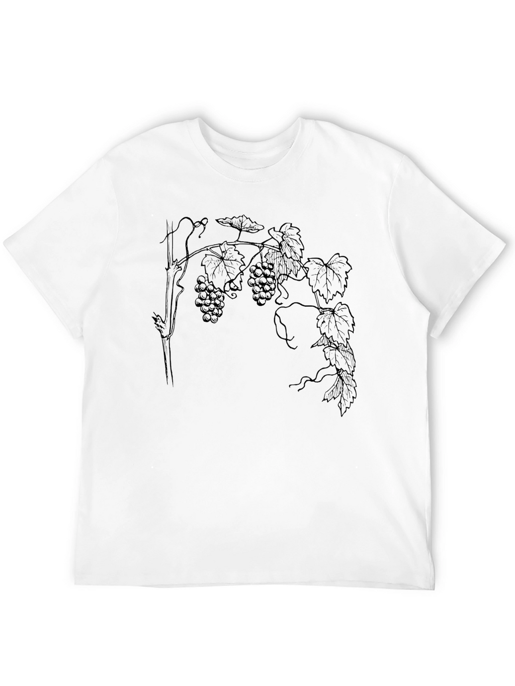 Grapes Print Tee - Classic Black T-Shirt