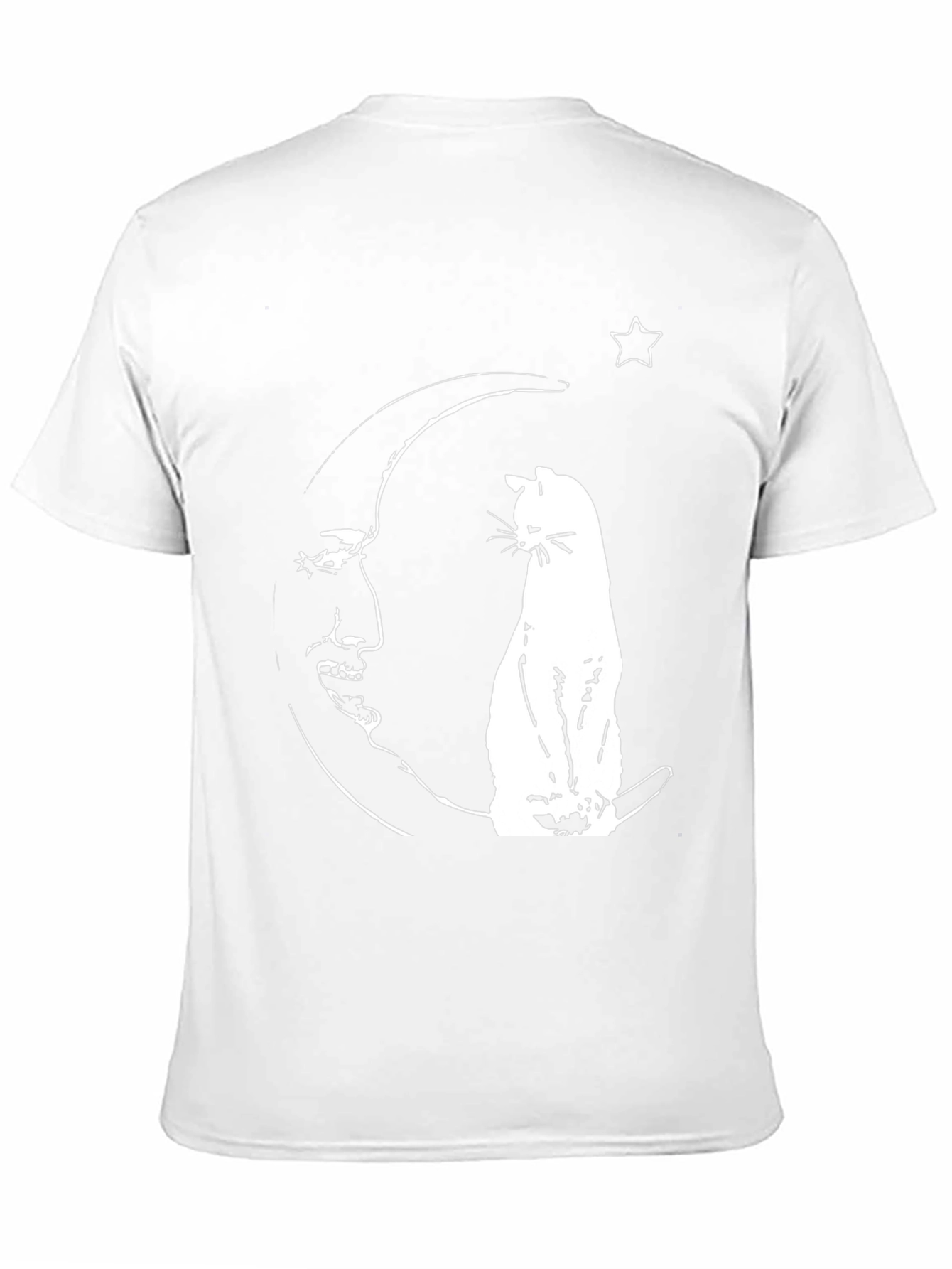 Celestial Cat Moon T-Shirt - Unique Graphic Tee
