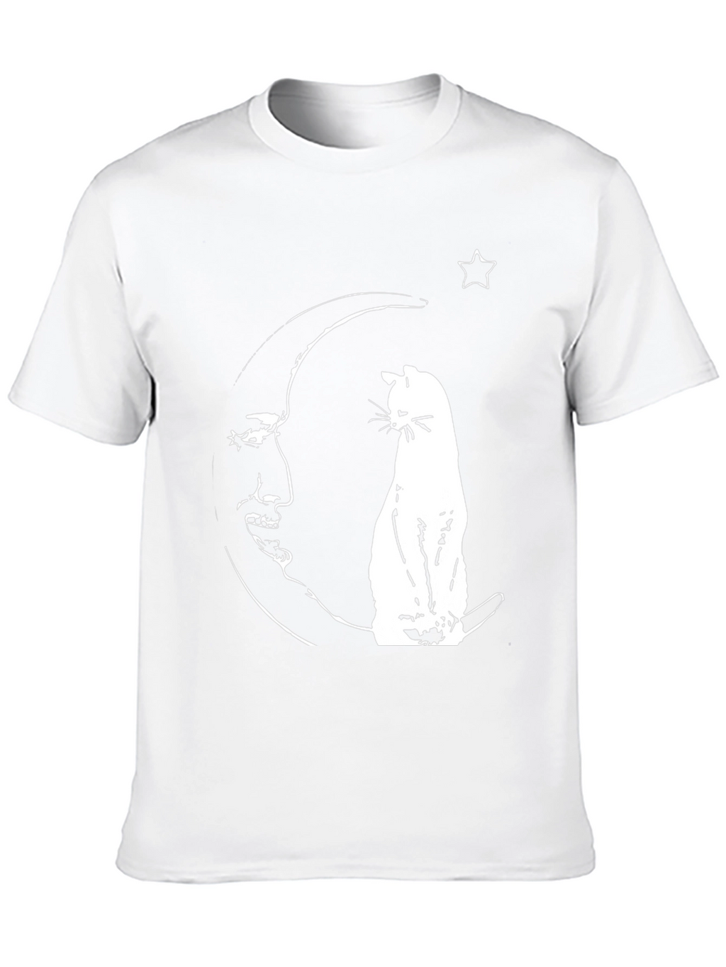 Celestial Cat Moon T-Shirt - Unique Graphic Tee