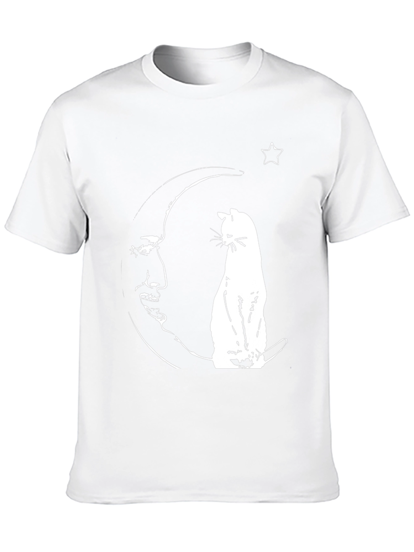 Celestial Cat Moon T-Shirt - Unique Graphic Tee