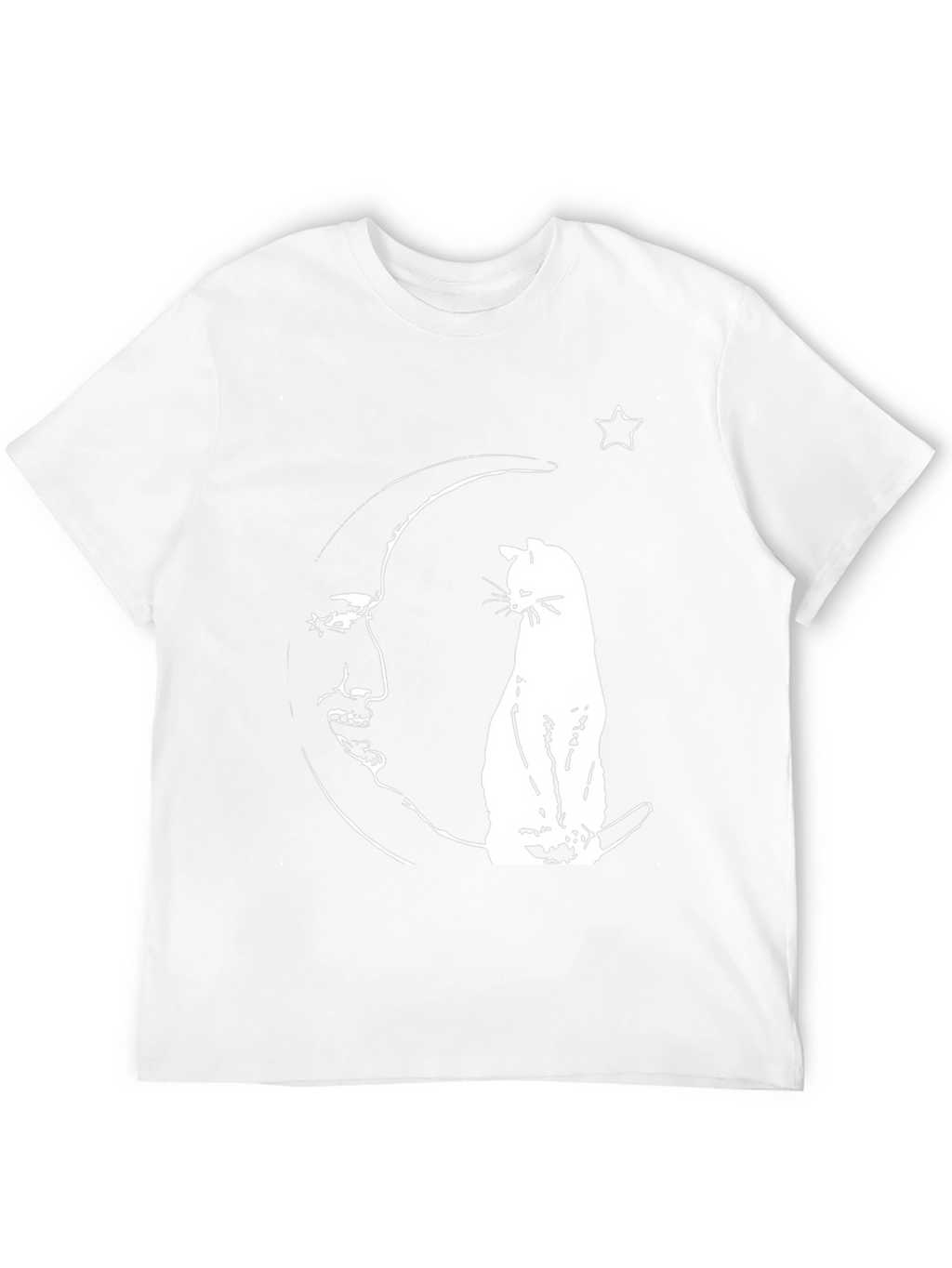 Celestial Cat Moon T-Shirt - Unique Graphic Tee