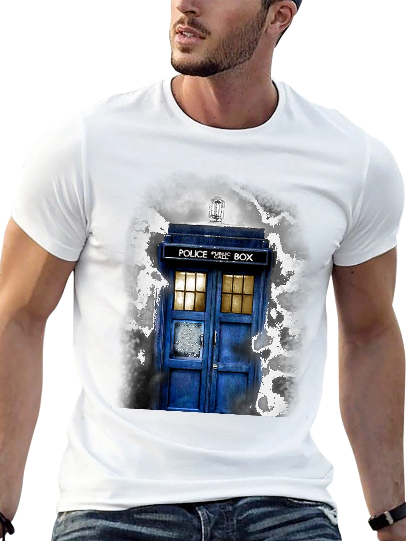 Doctor Who TARDIS Graphic Tee - Unisex Black T-Shirt