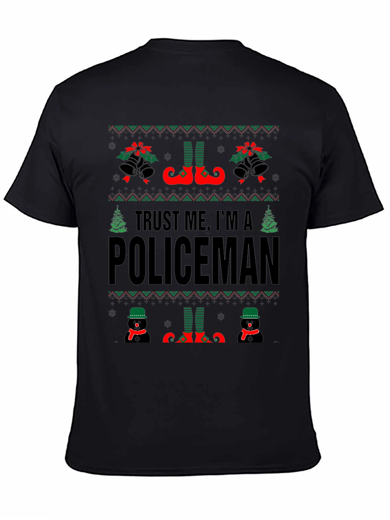 Trust Me Im A Policeman Christmas T-Shirt