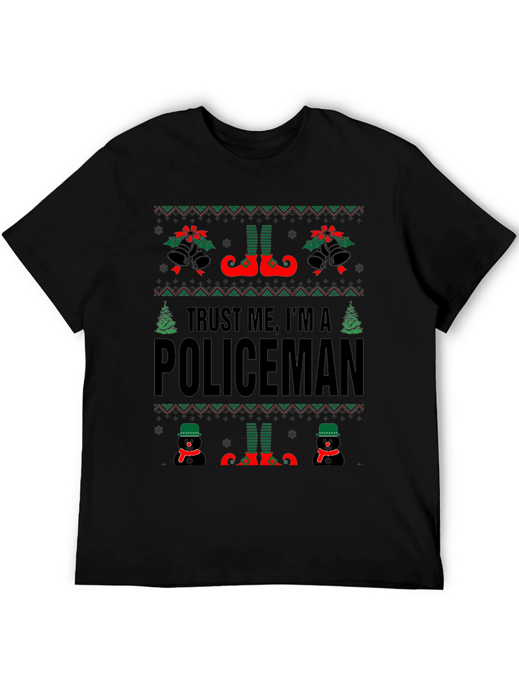 Trust Me Im A Policeman Christmas T-Shirt