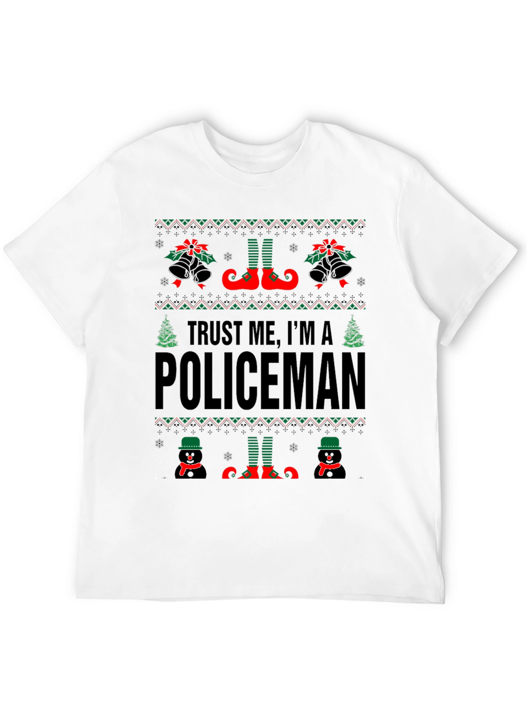 Trust Me Im A Policeman Christmas T-Shirt