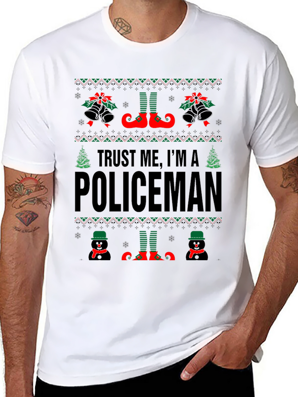 Trust Me Im A Policeman Christmas T-Shirt