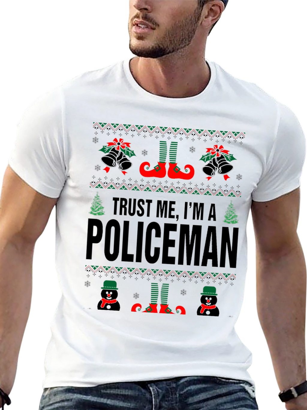 Trust Me Im A Policeman Christmas T-Shirt