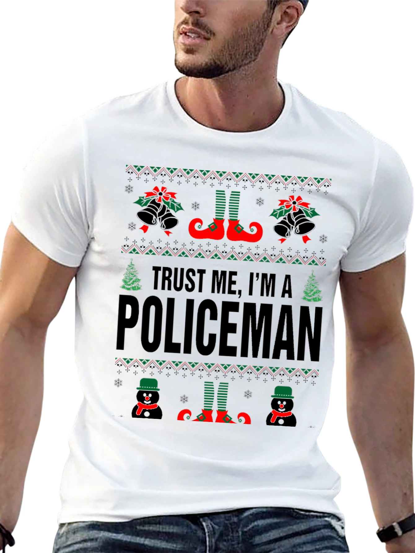 Trust Me Im A Policeman Christmas T-Shirt