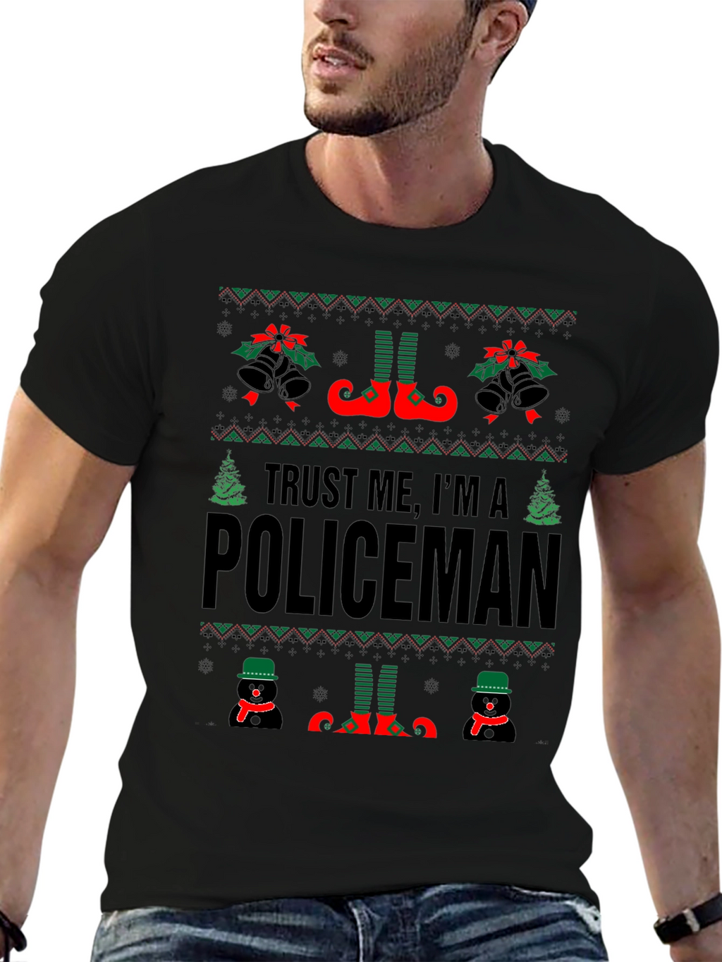 Trust Me Im A Policeman Christmas T-Shirt