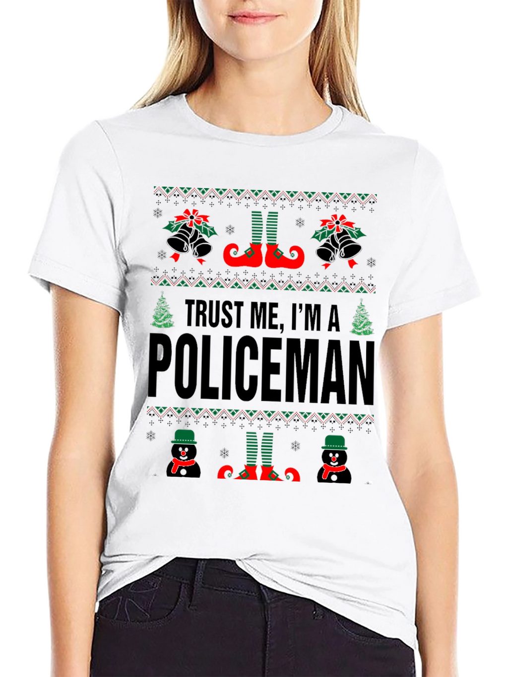 Trust Me Im A Policeman Christmas T-Shirt