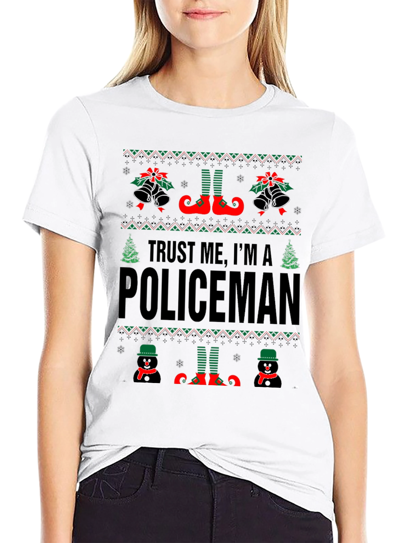 Trust Me Im A Policeman Christmas T-Shirt