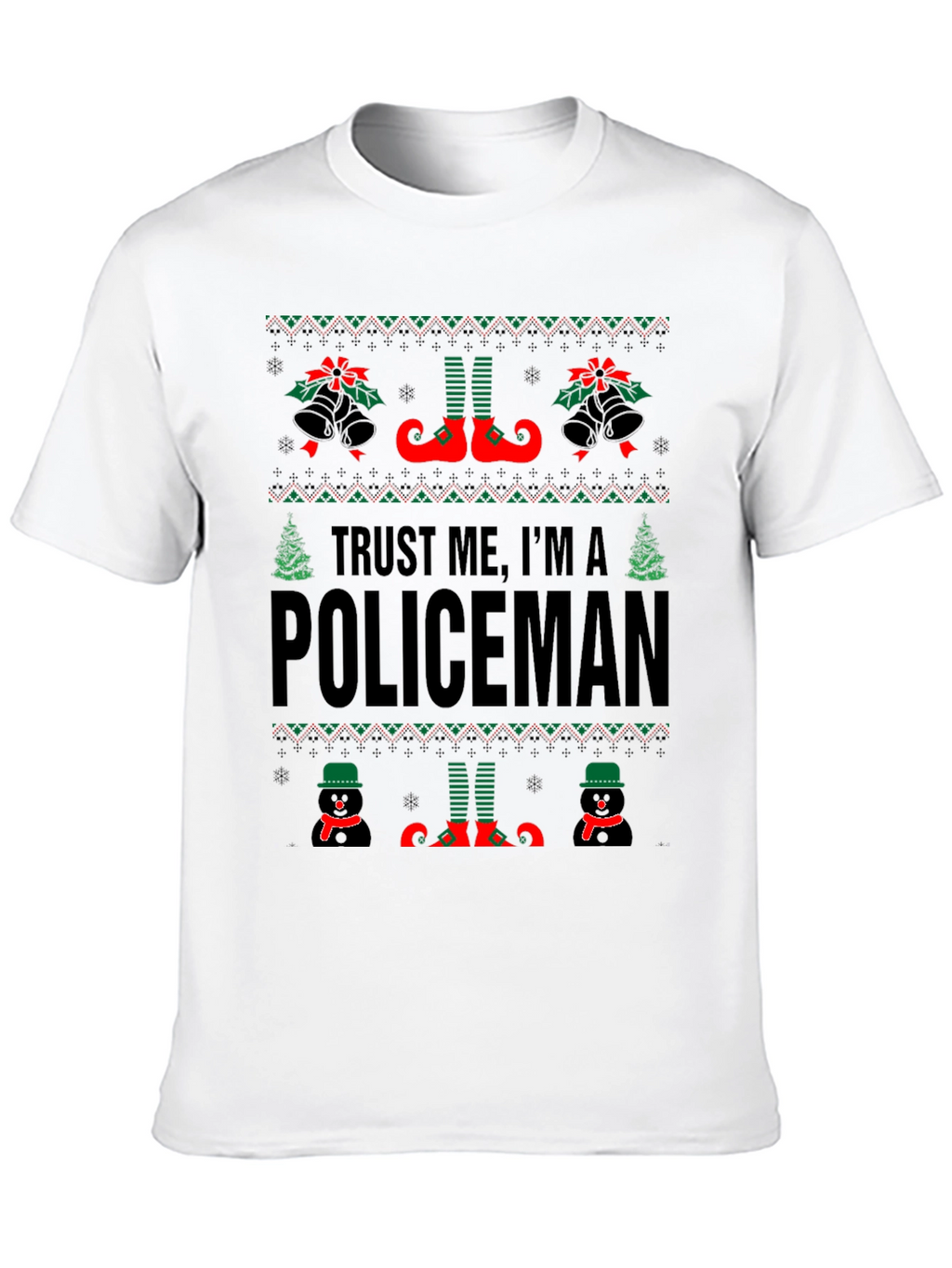 Trust Me Im A Policeman Christmas T-Shirt