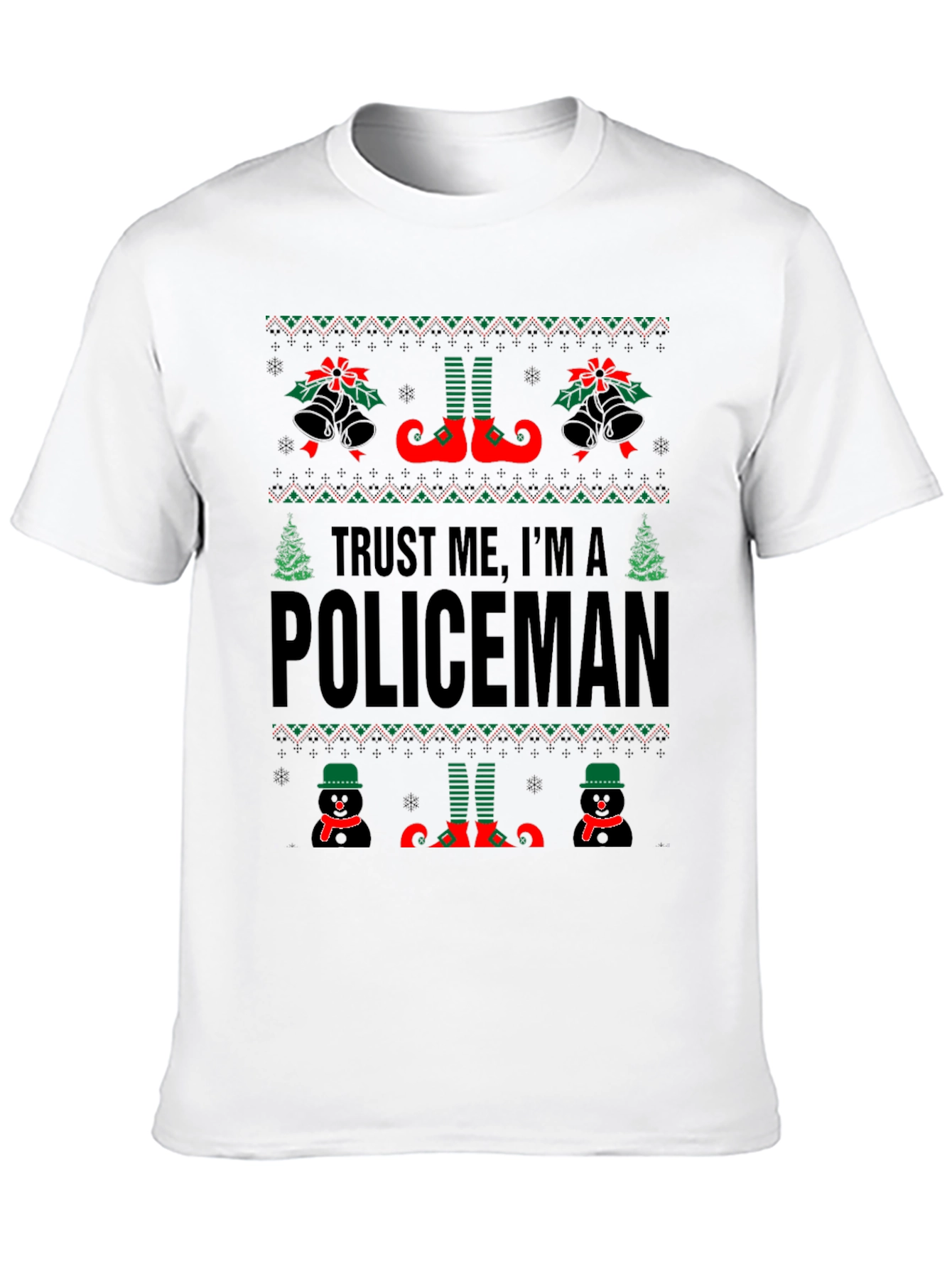 Trust Me Im A Policeman Christmas T-Shirt