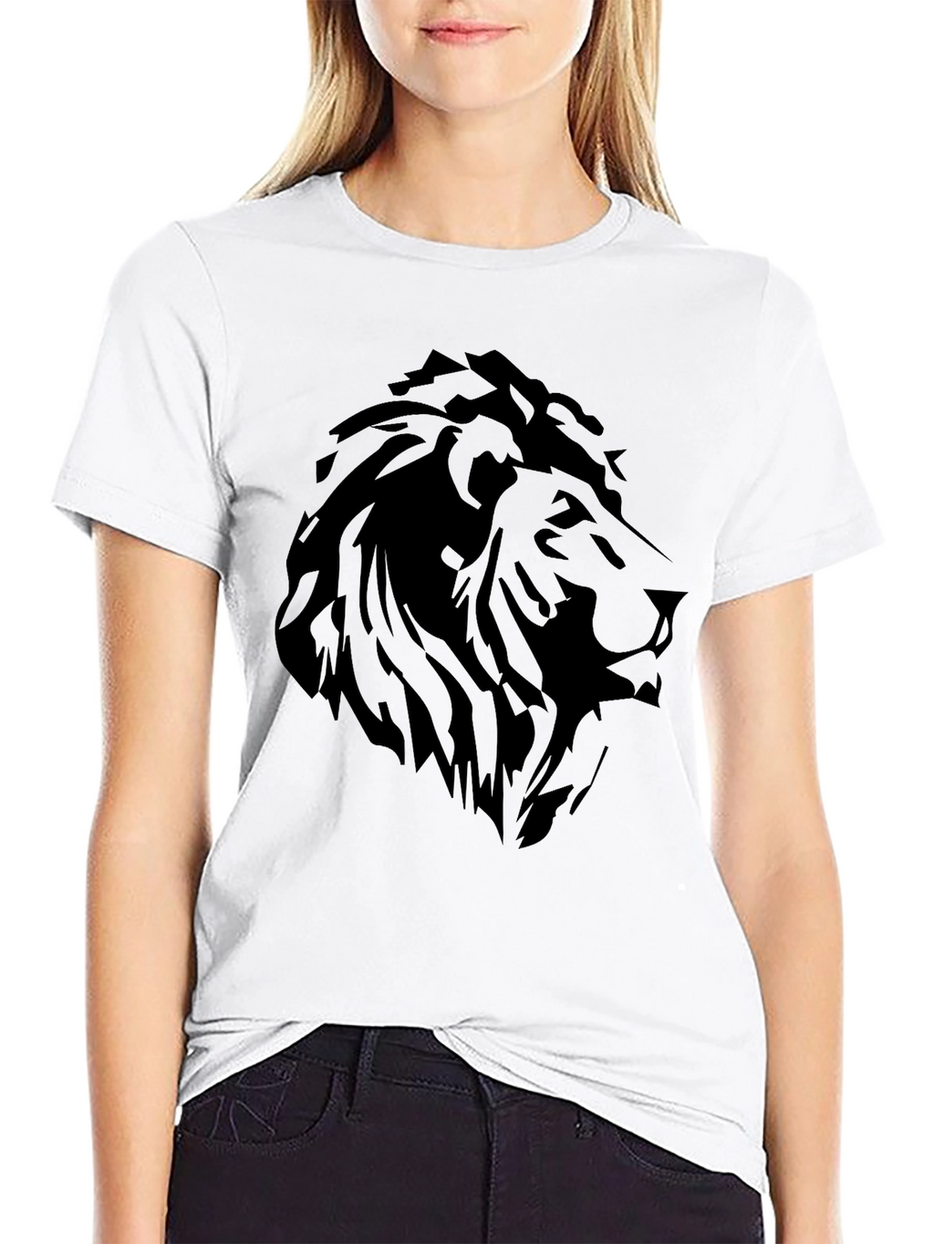 Lion Graphic Black T-Shirt - Bold Statement Tee