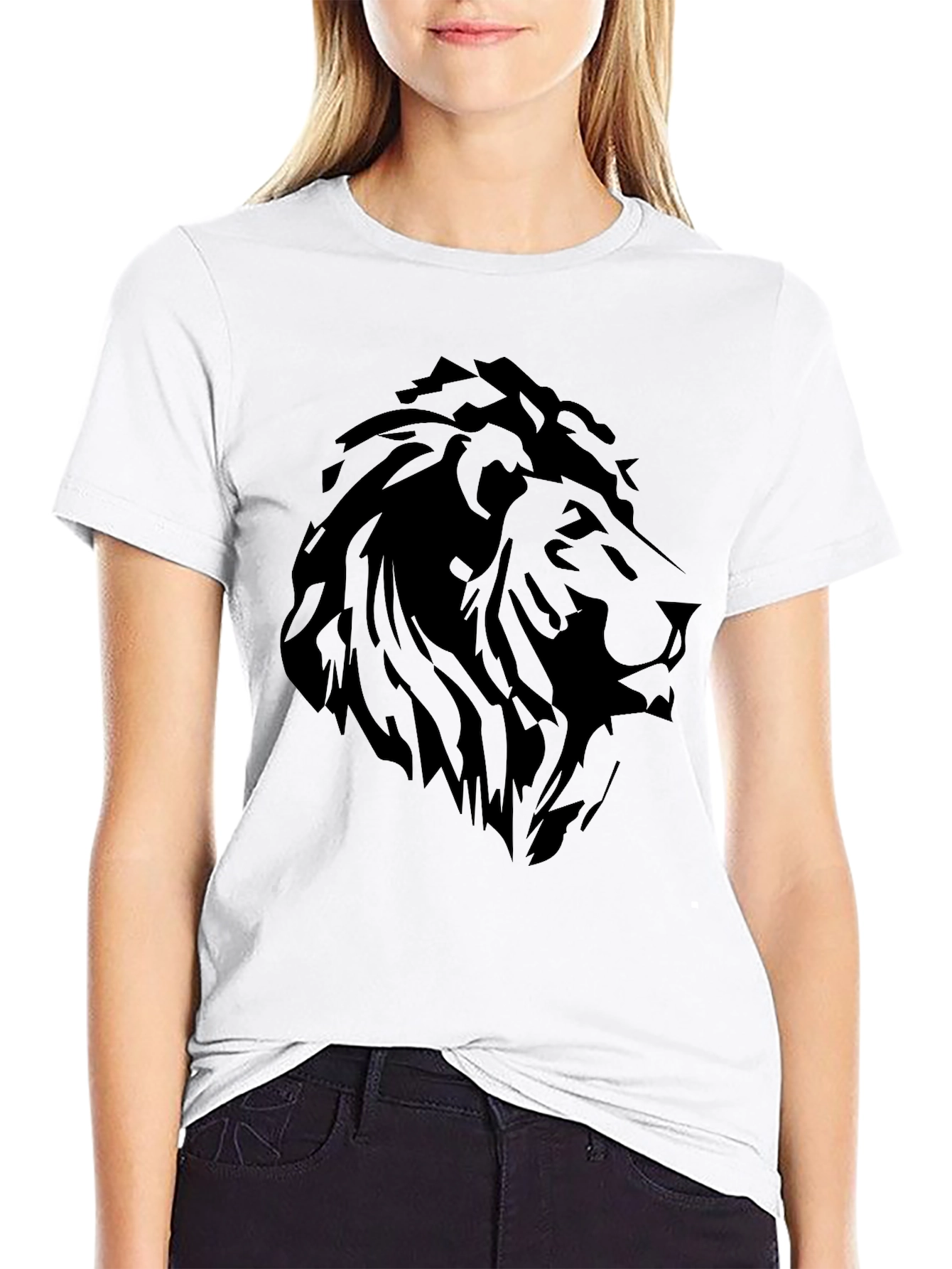 Lion Graphic Black T-Shirt - Bold Statement Tee