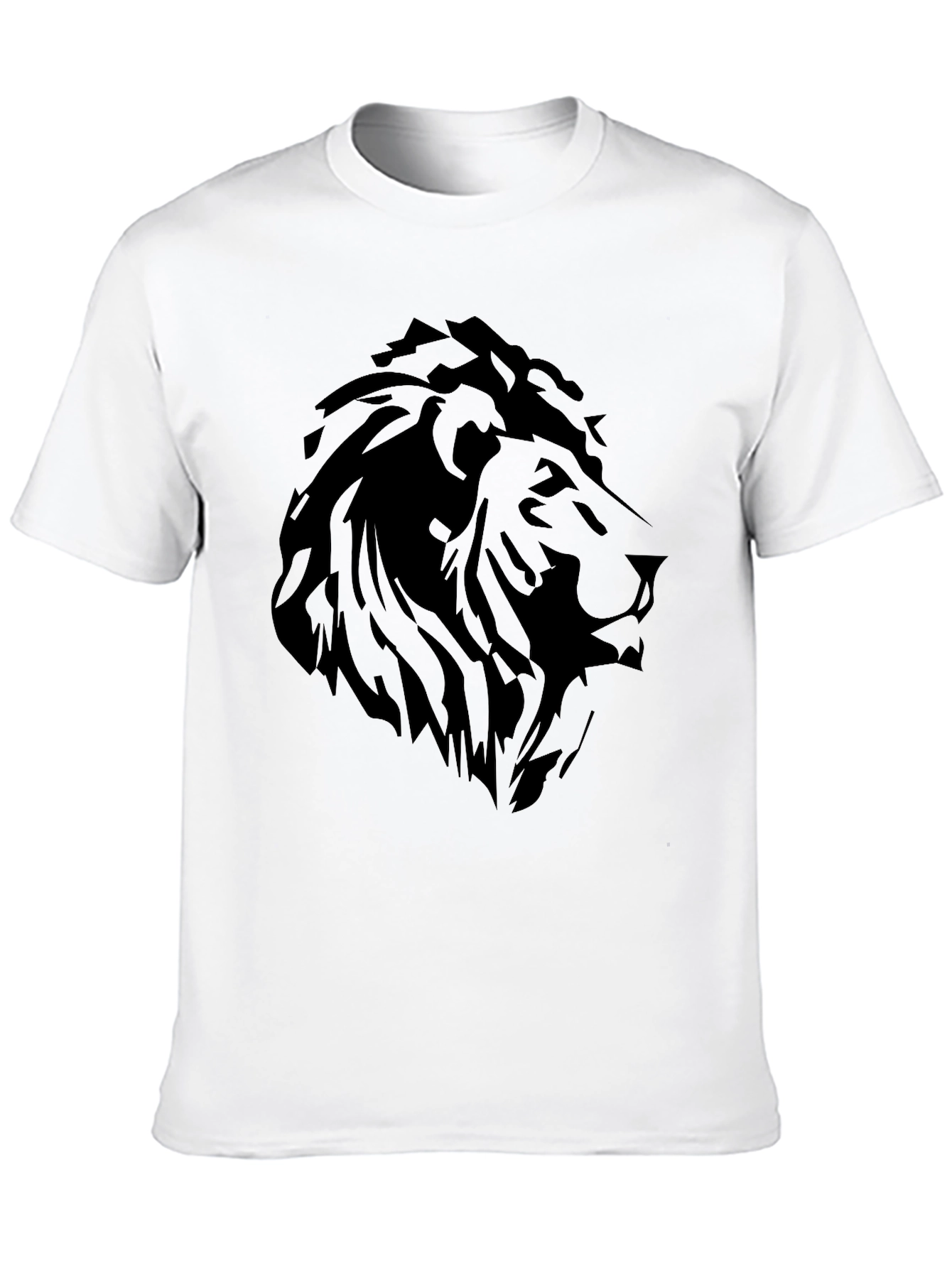 Lion Graphic Black T-Shirt - Bold Statement Tee