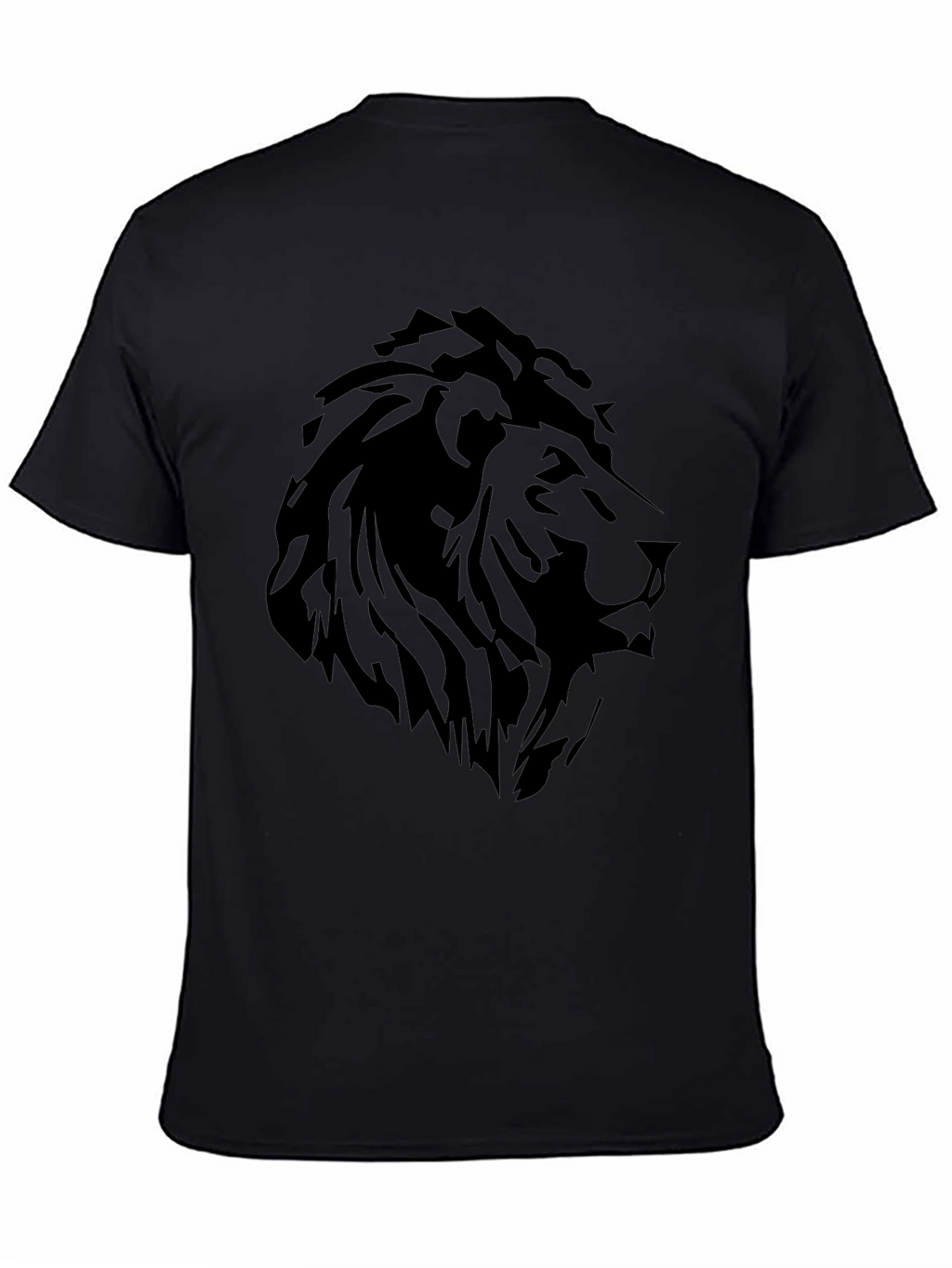 Lion Graphic Black T-Shirt - Bold Statement Tee