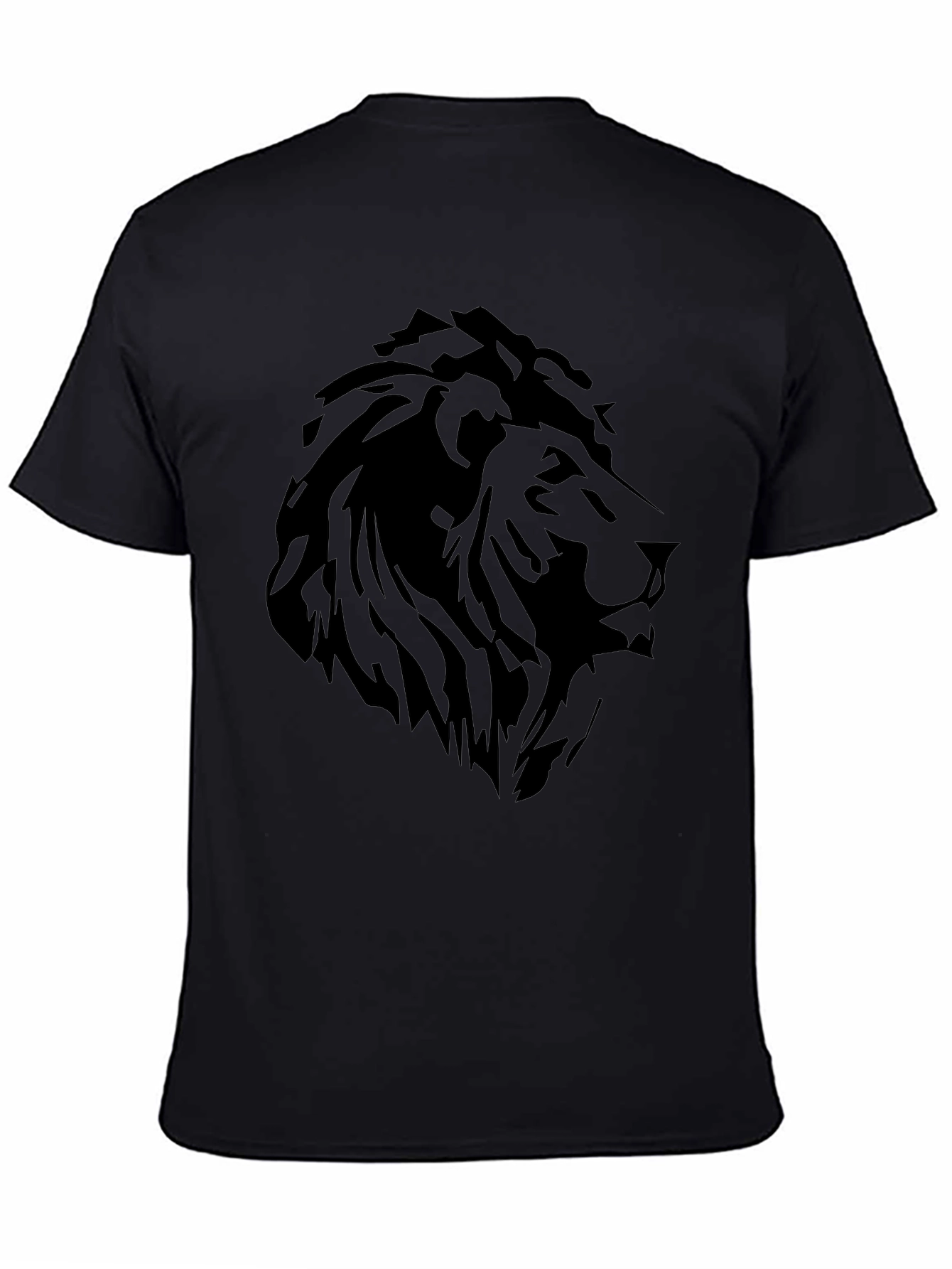 Lion Graphic Black T-Shirt - Bold Statement Tee