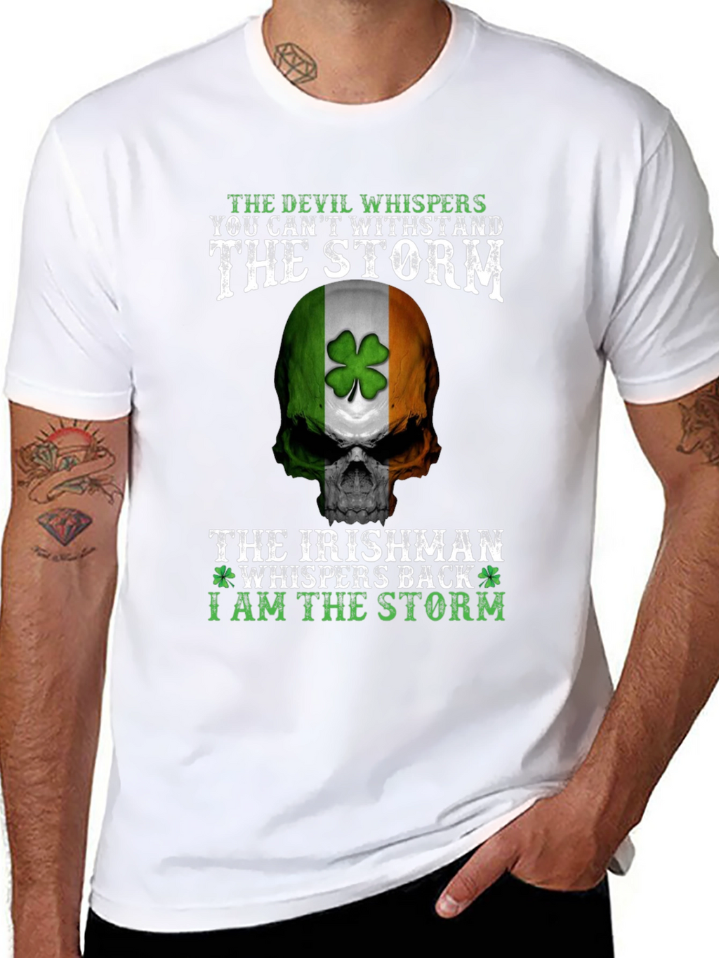 Irish Pride Storm Skull T-Shirt