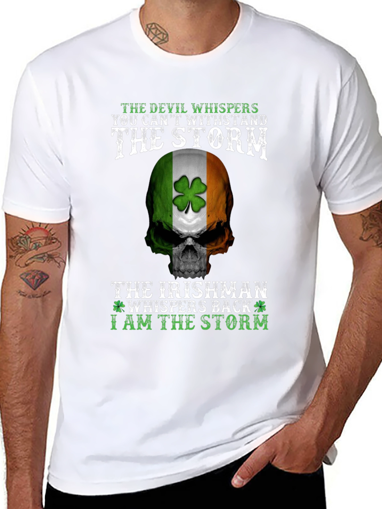 Irish Pride Storm Skull T-Shirt