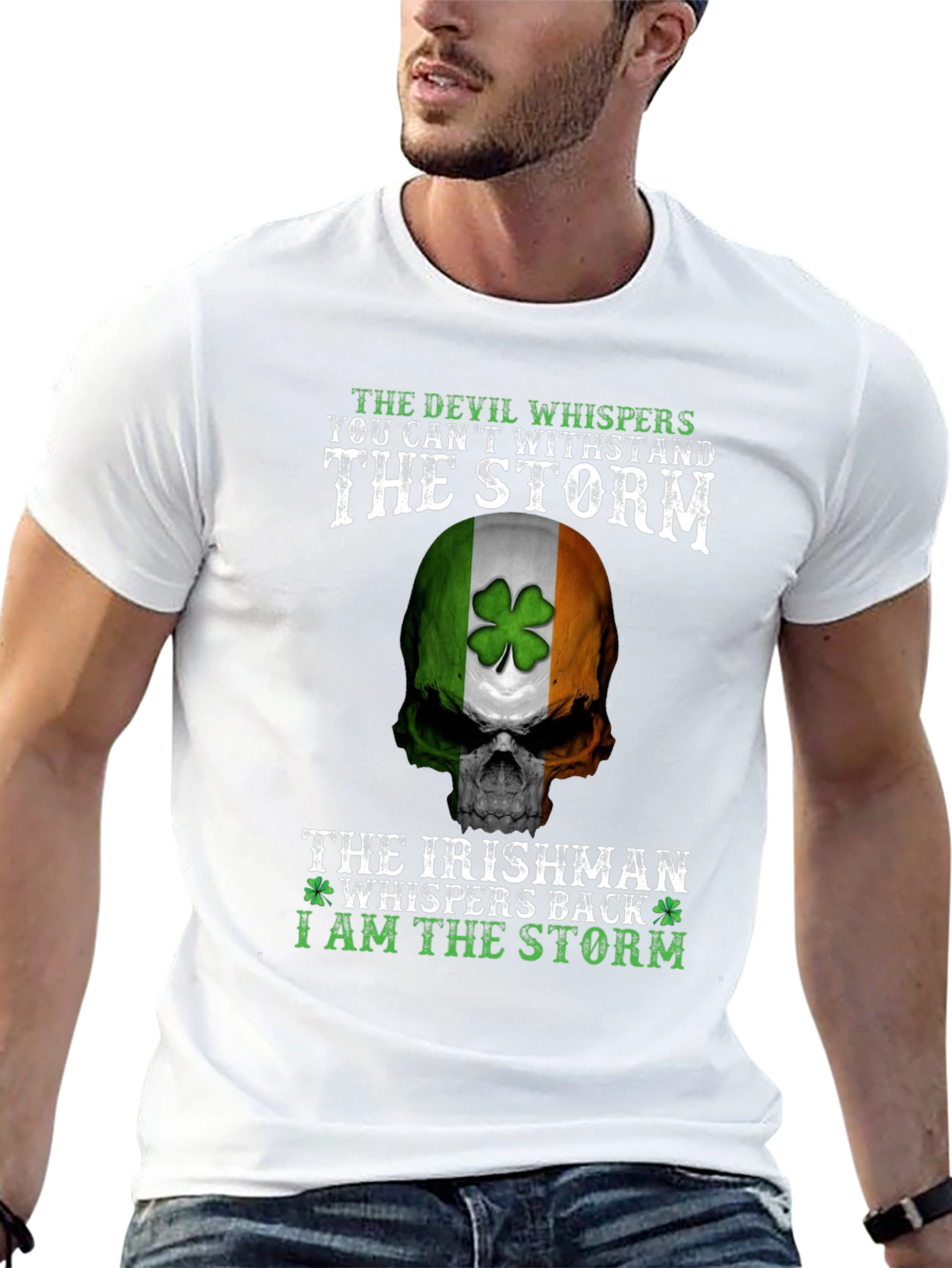 Irish Pride Storm Skull T-Shirt