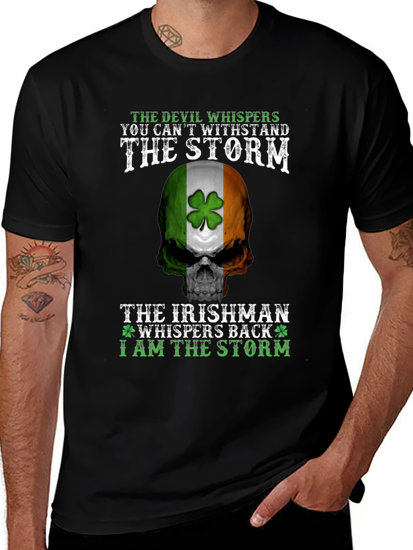 Irish Pride Storm Skull T-Shirt