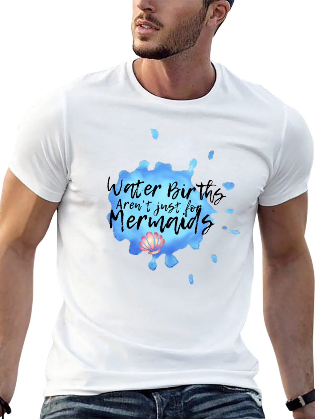 Mermaid Water Birth T-Shirt - Soft Cotton Tee