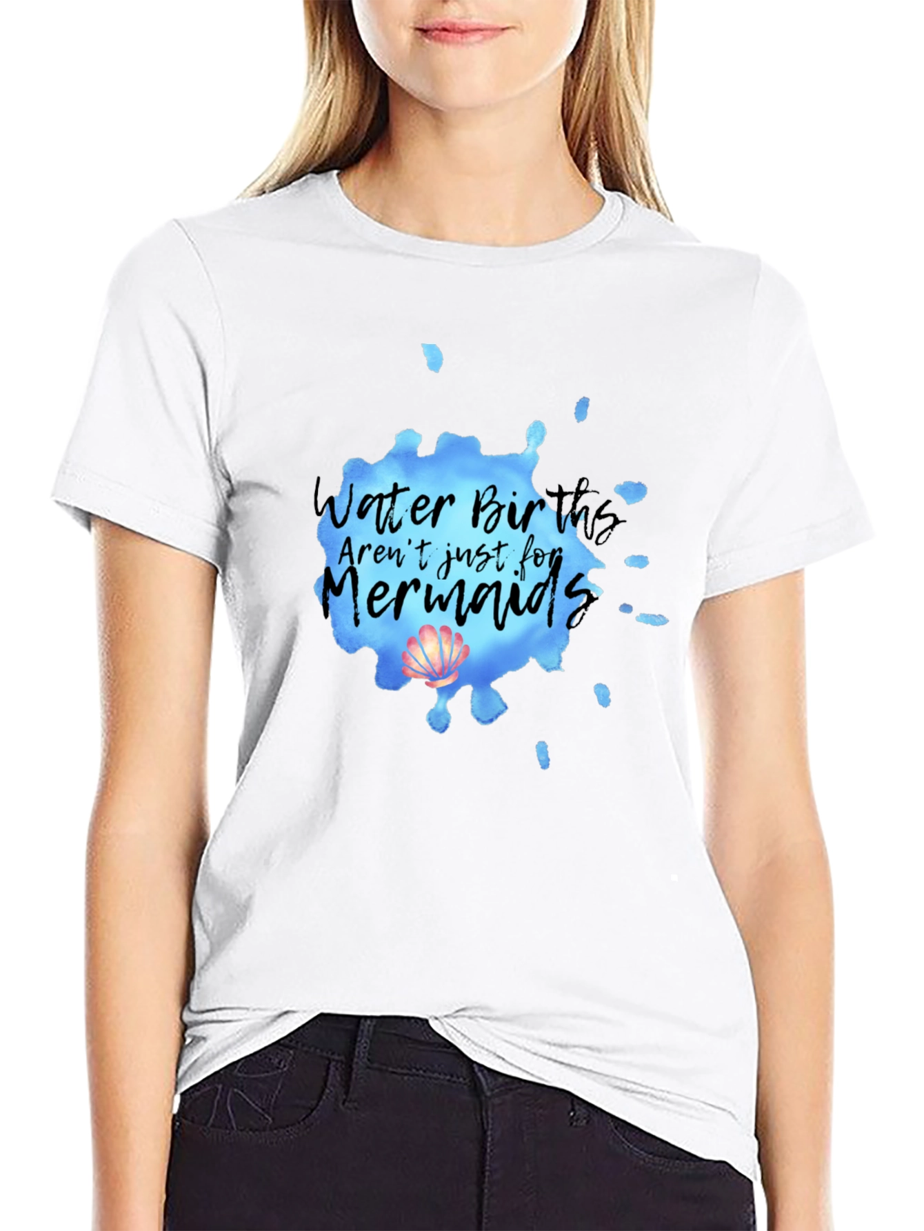 Mermaid Water Birth T-Shirt - Soft Cotton Tee
