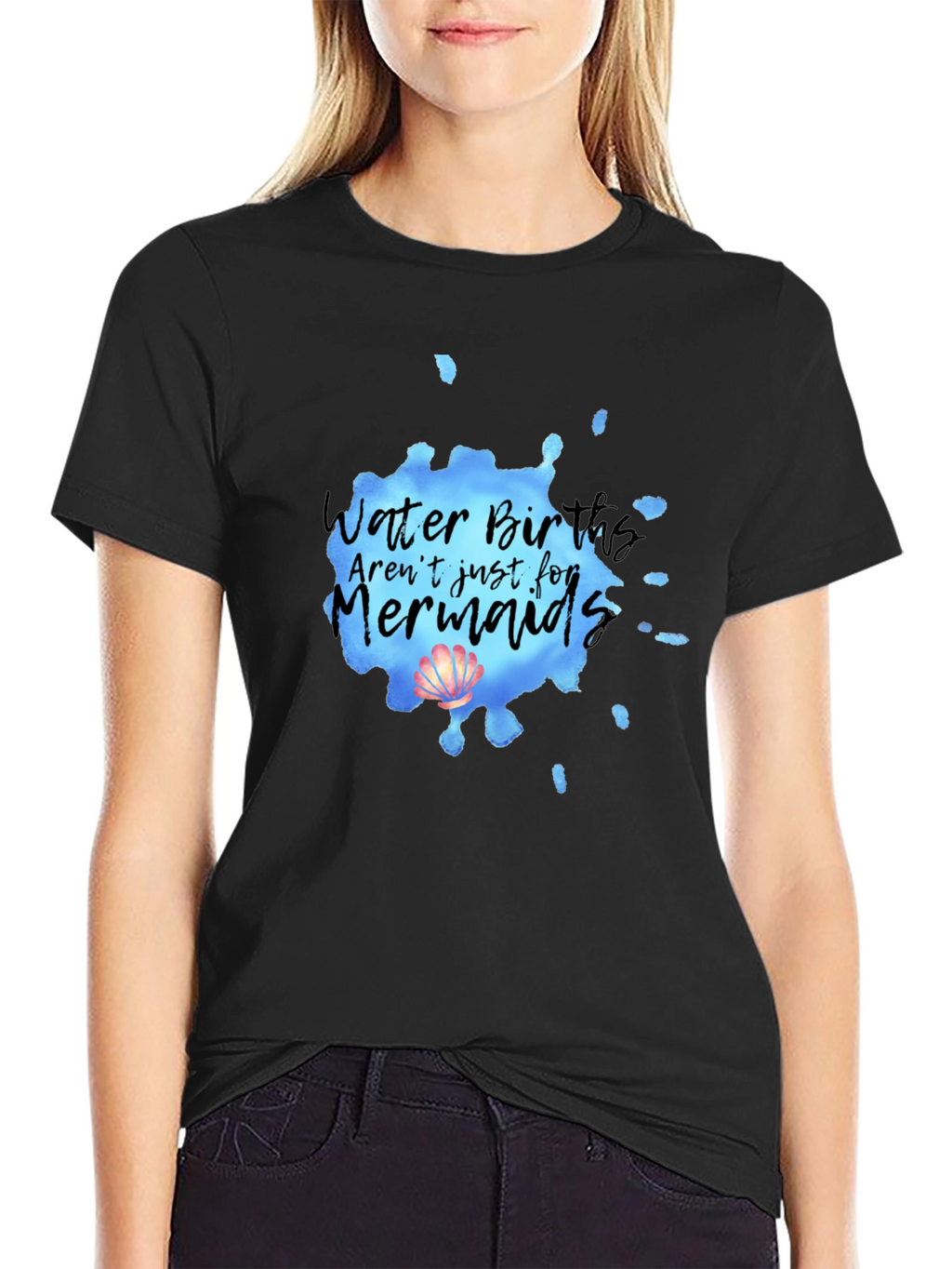 Mermaid Water Birth T-Shirt - Soft Cotton Tee