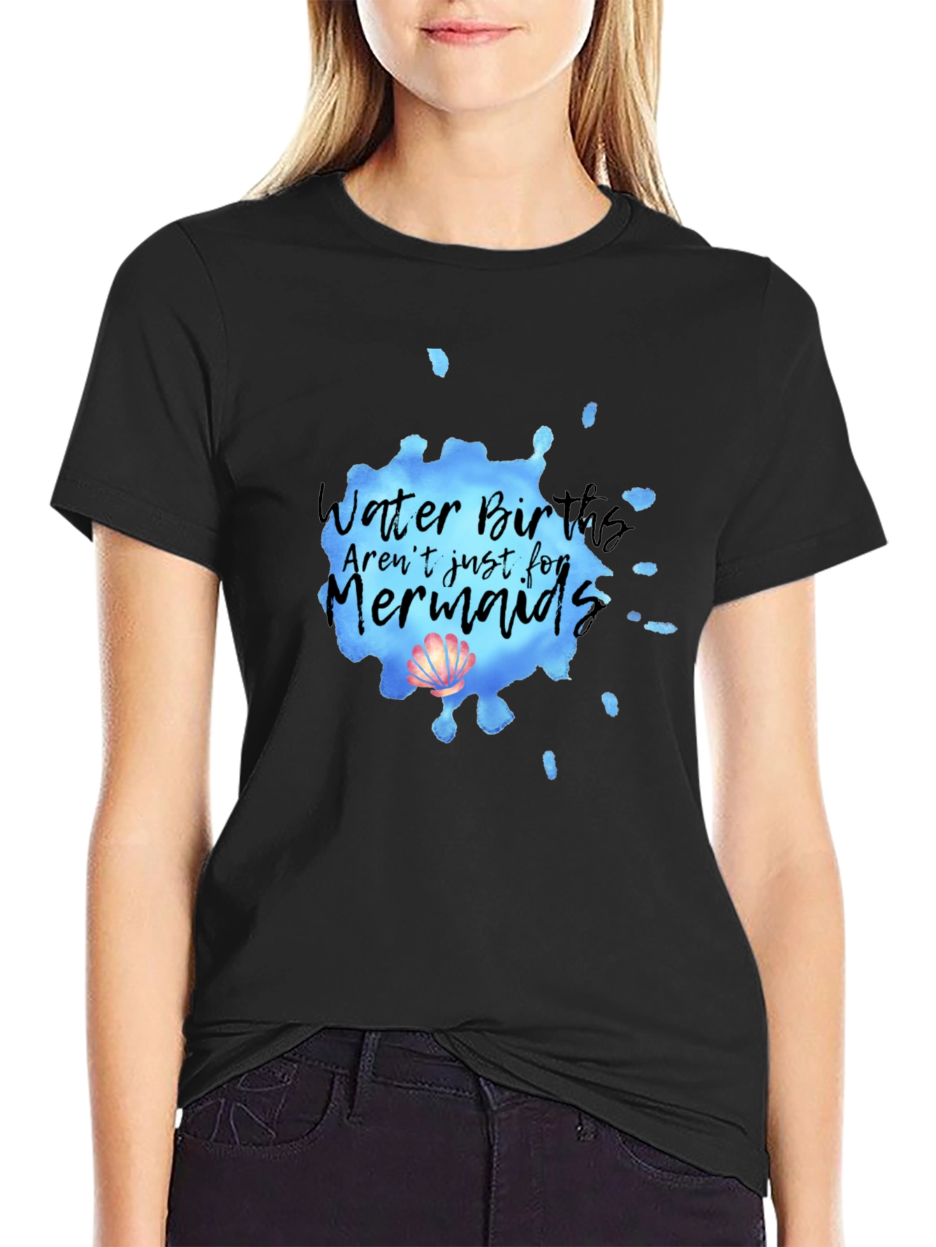 Mermaid Water Birth T-Shirt - Soft Cotton Tee
