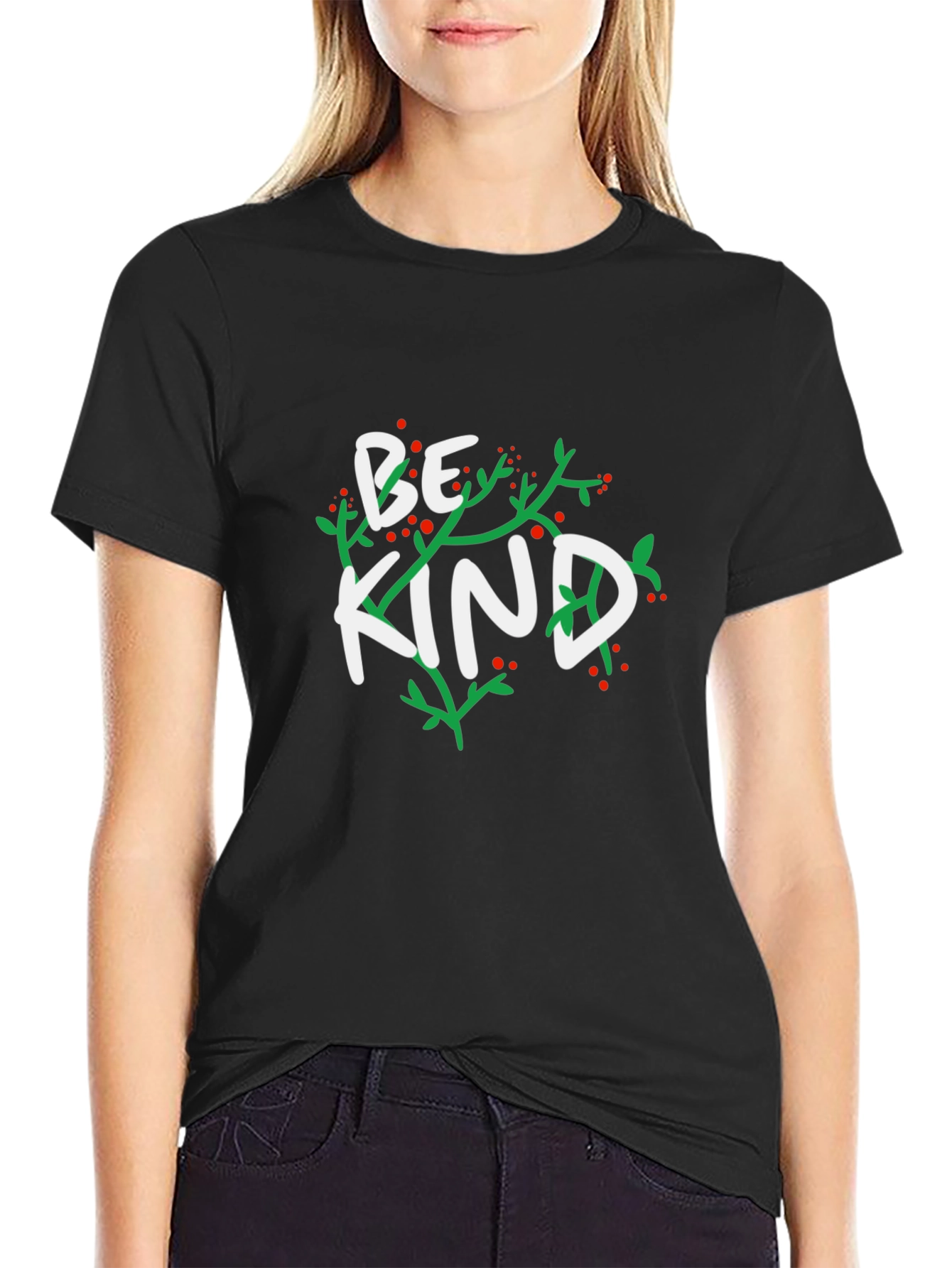 Be Kind Graphic Tee - Black Casual Comfort