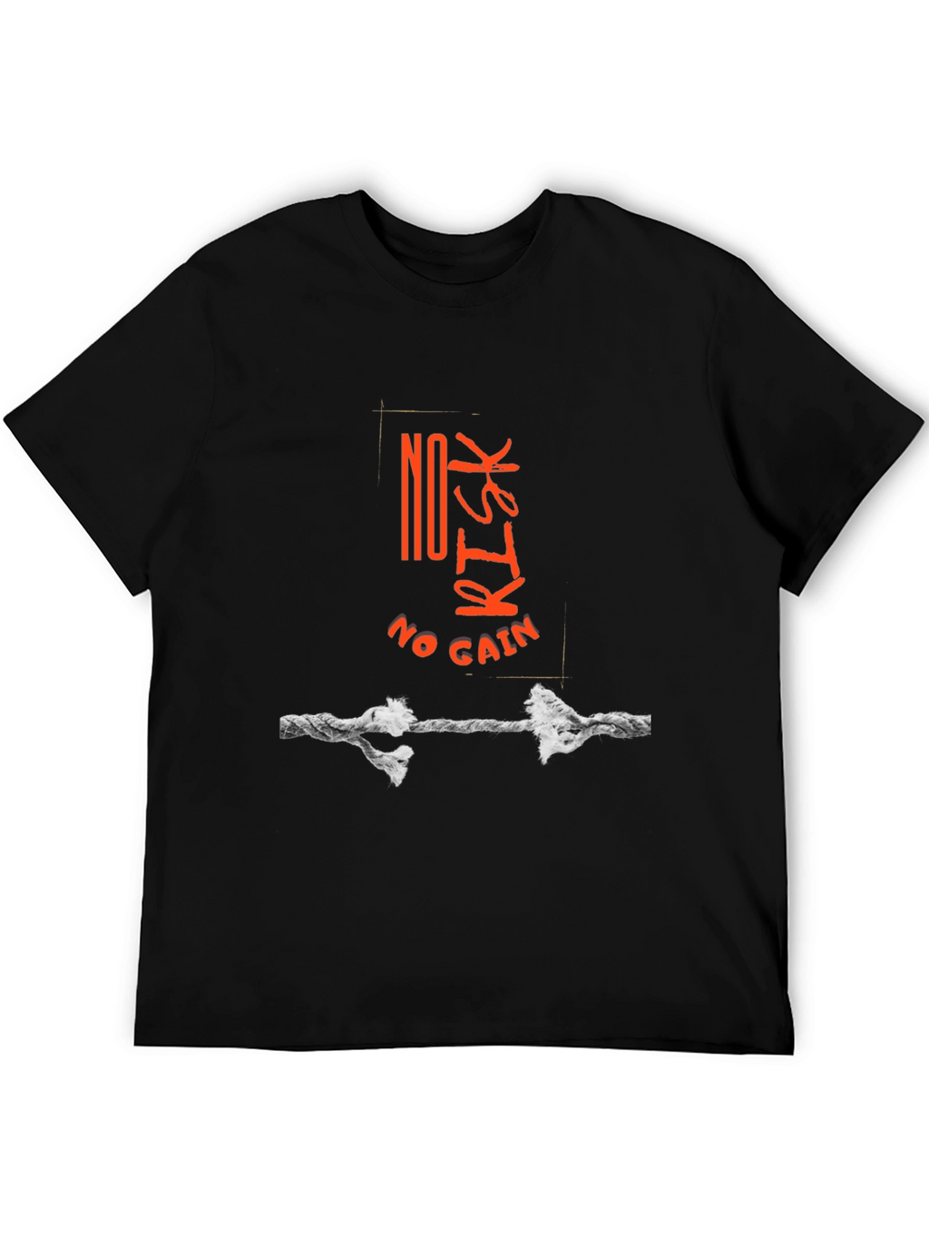 No Risk No Gain Graphic Tee - Black