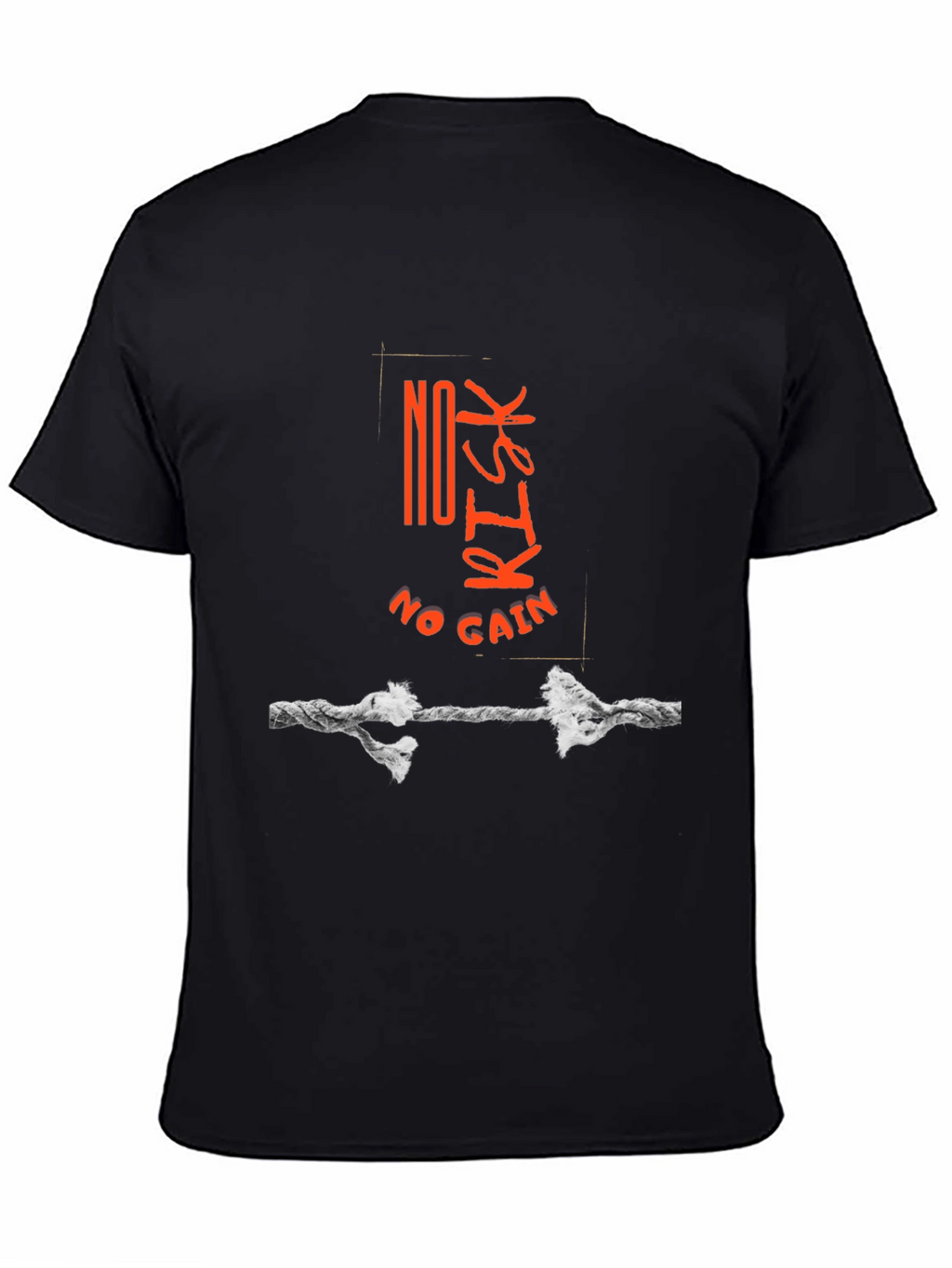 No Risk No Gain Graphic Tee - Black