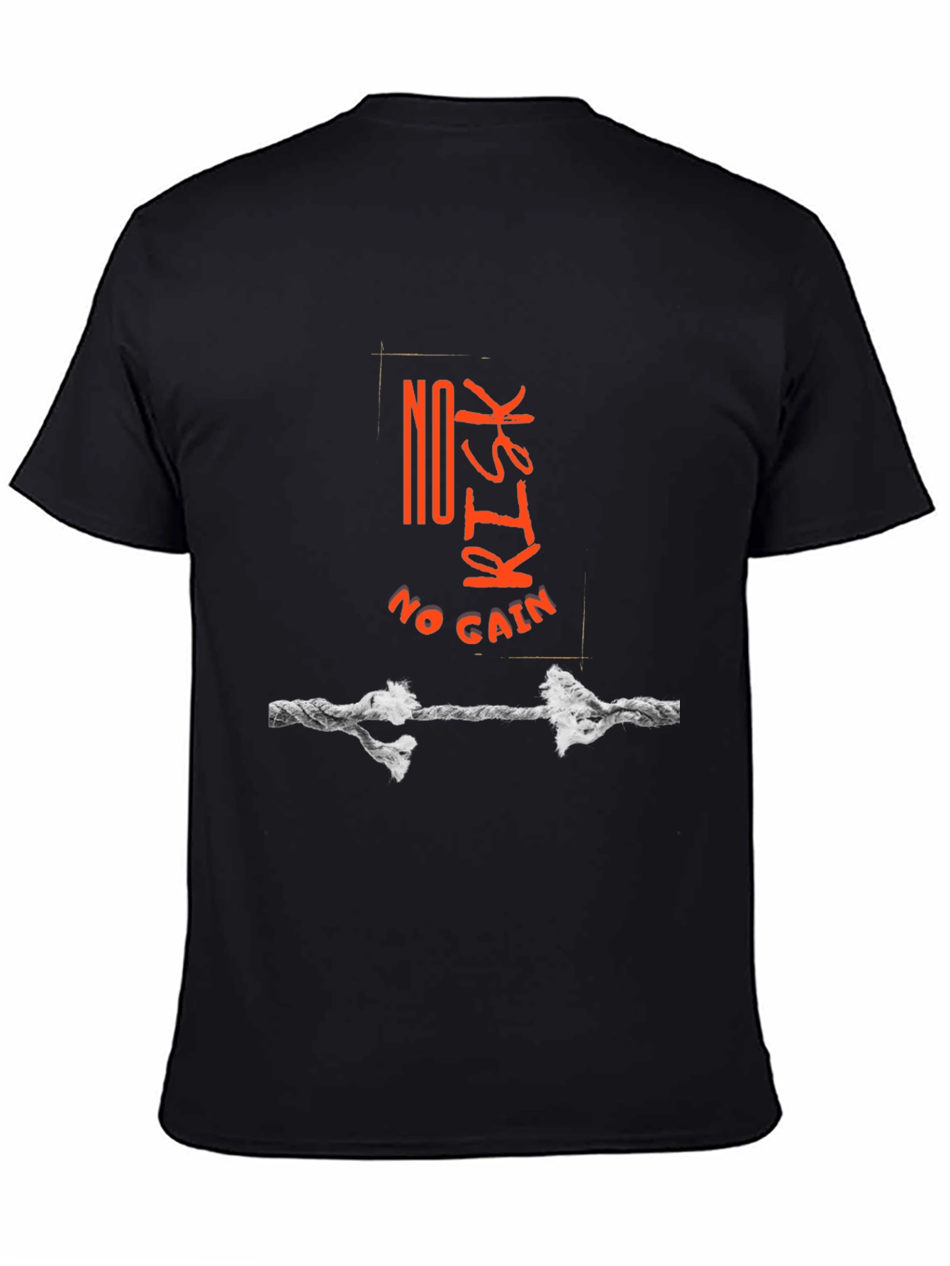 No Risk No Gain Graphic Tee - Black