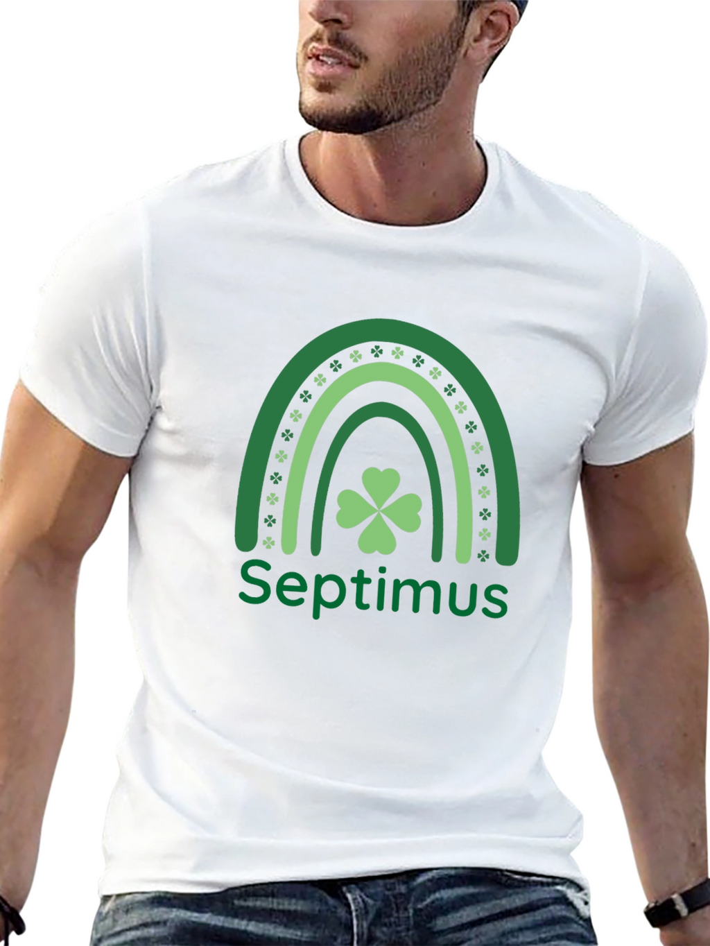 Septimus St. Patricks Day Rainbow Clover T-Shirt