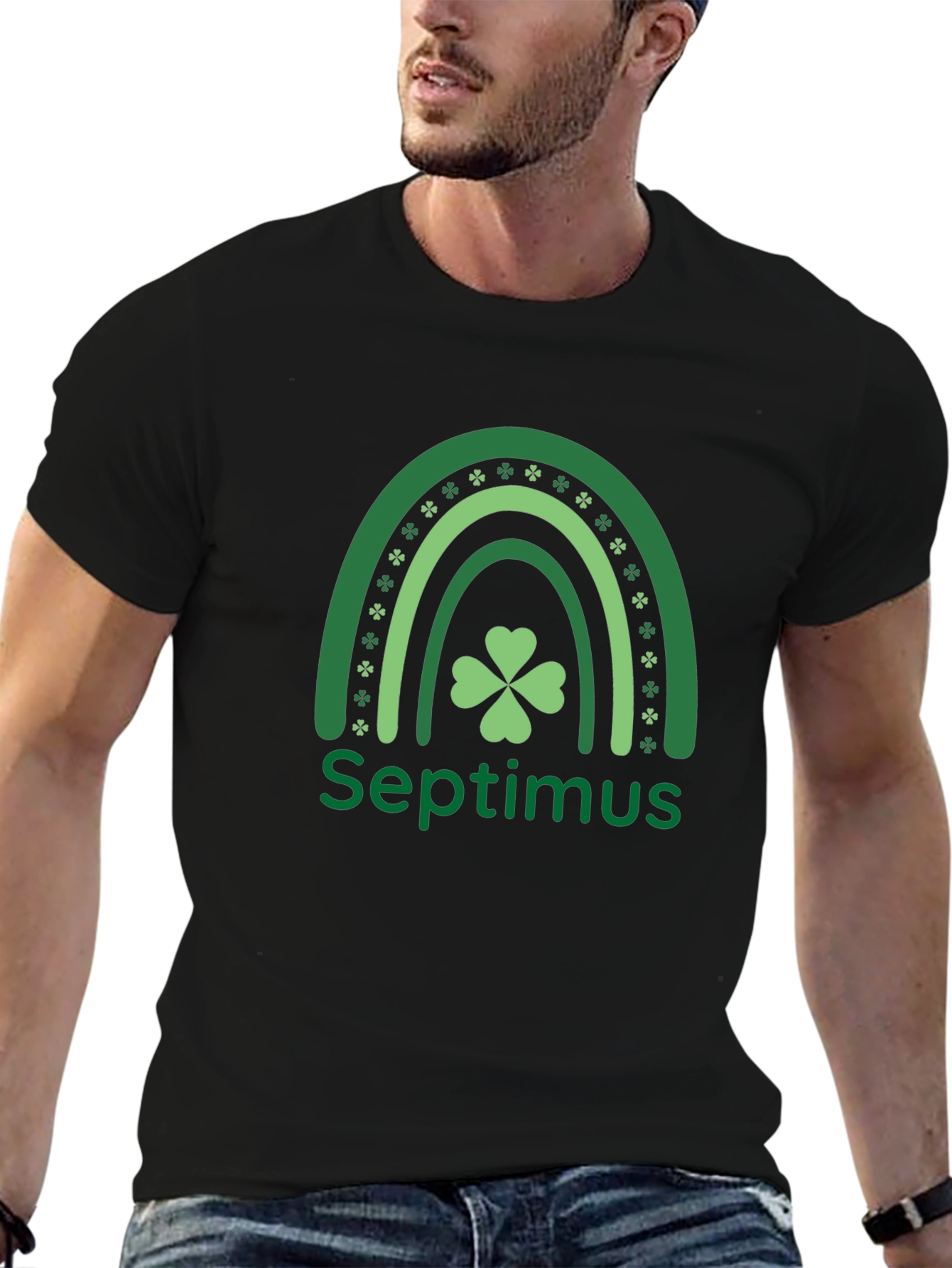 Septimus St. Patricks Day Rainbow Clover T-Shirt