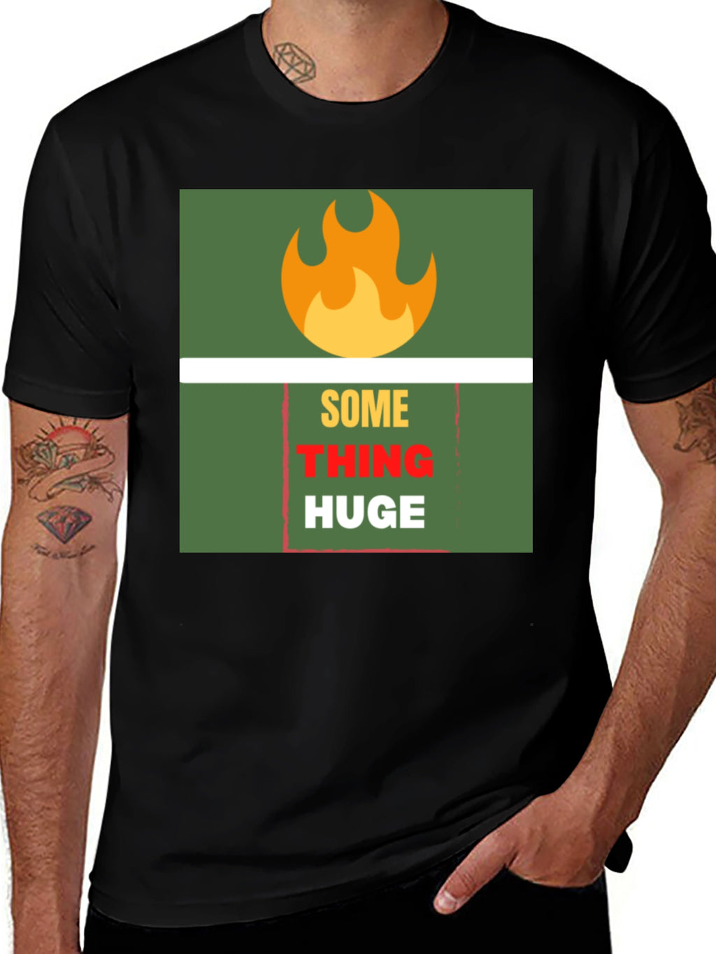 SomeTHING HUGE Graphic Tee - Bold Statement T-Shirt