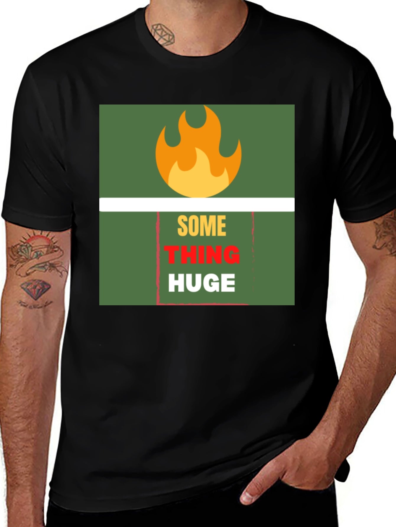 SomeTHING HUGE Graphic Tee - Bold Statement T-Shirt