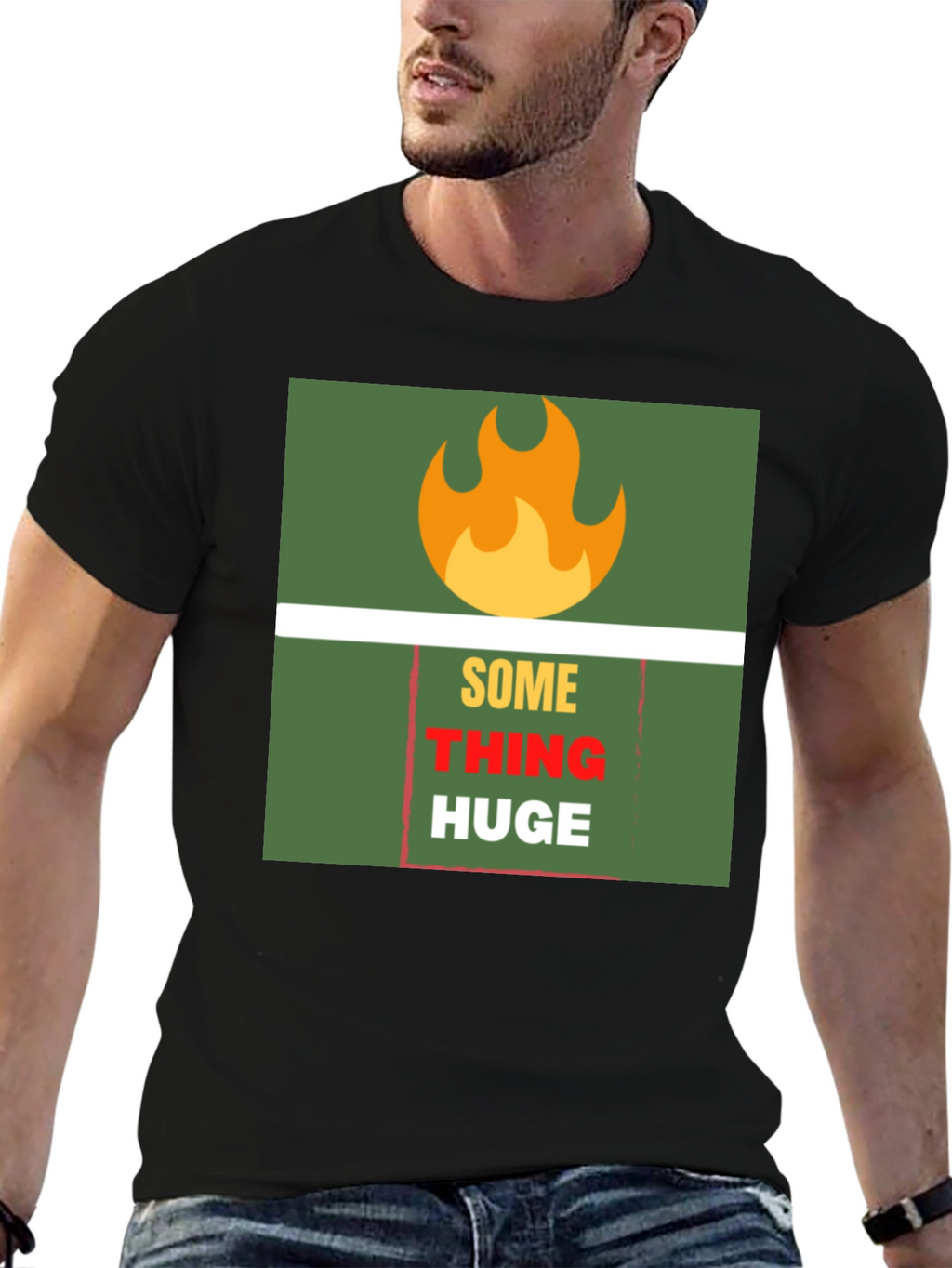 SomeTHING HUGE Graphic Tee - Bold Statement T-Shirt
