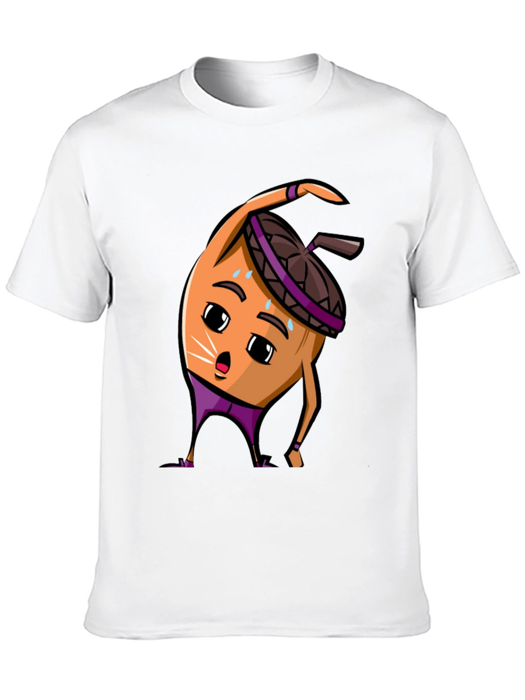 Funny Acorn Workout Black T-Shirt