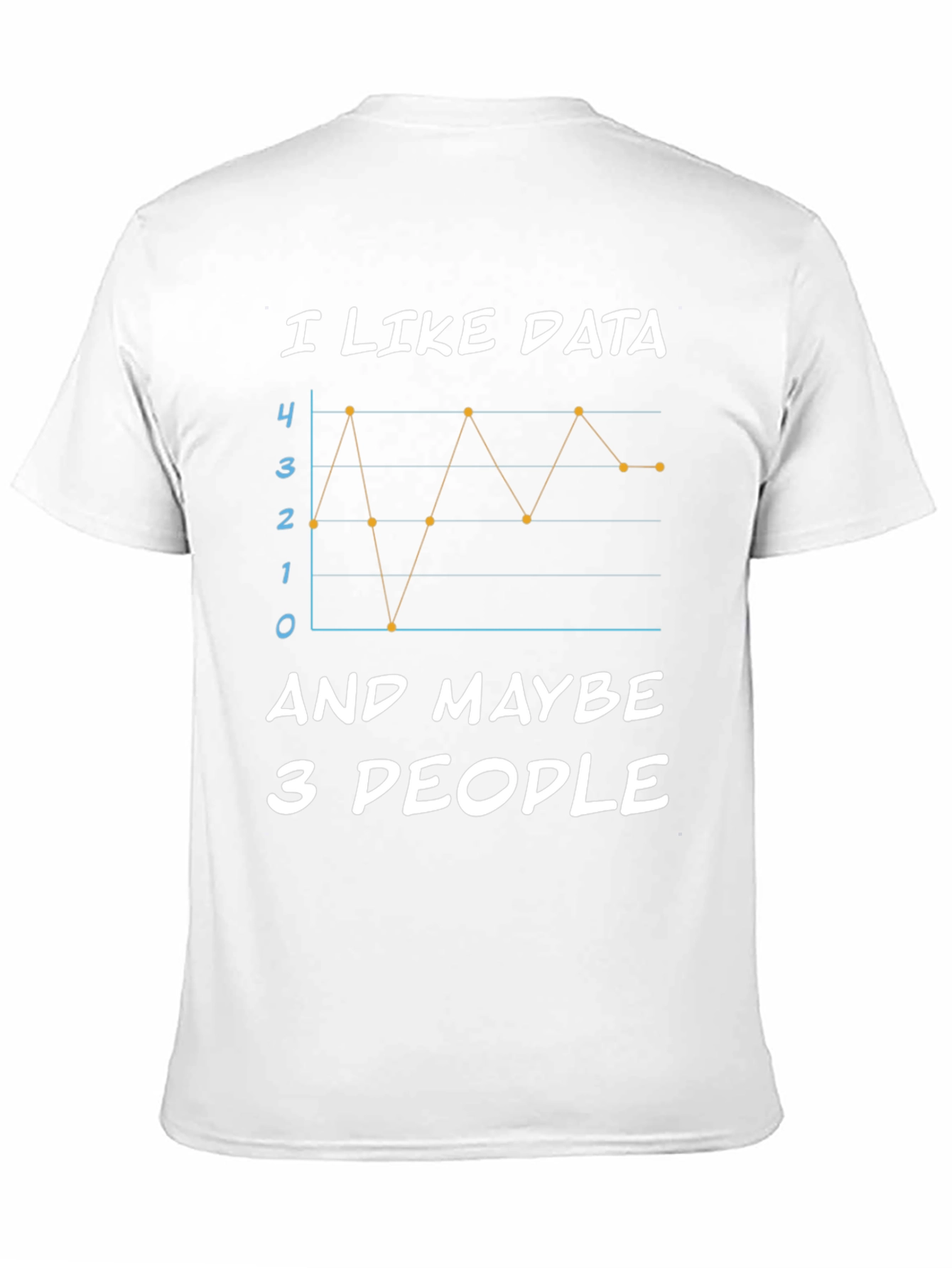 I Like Data and Maybe 3 People Black T-Shirt