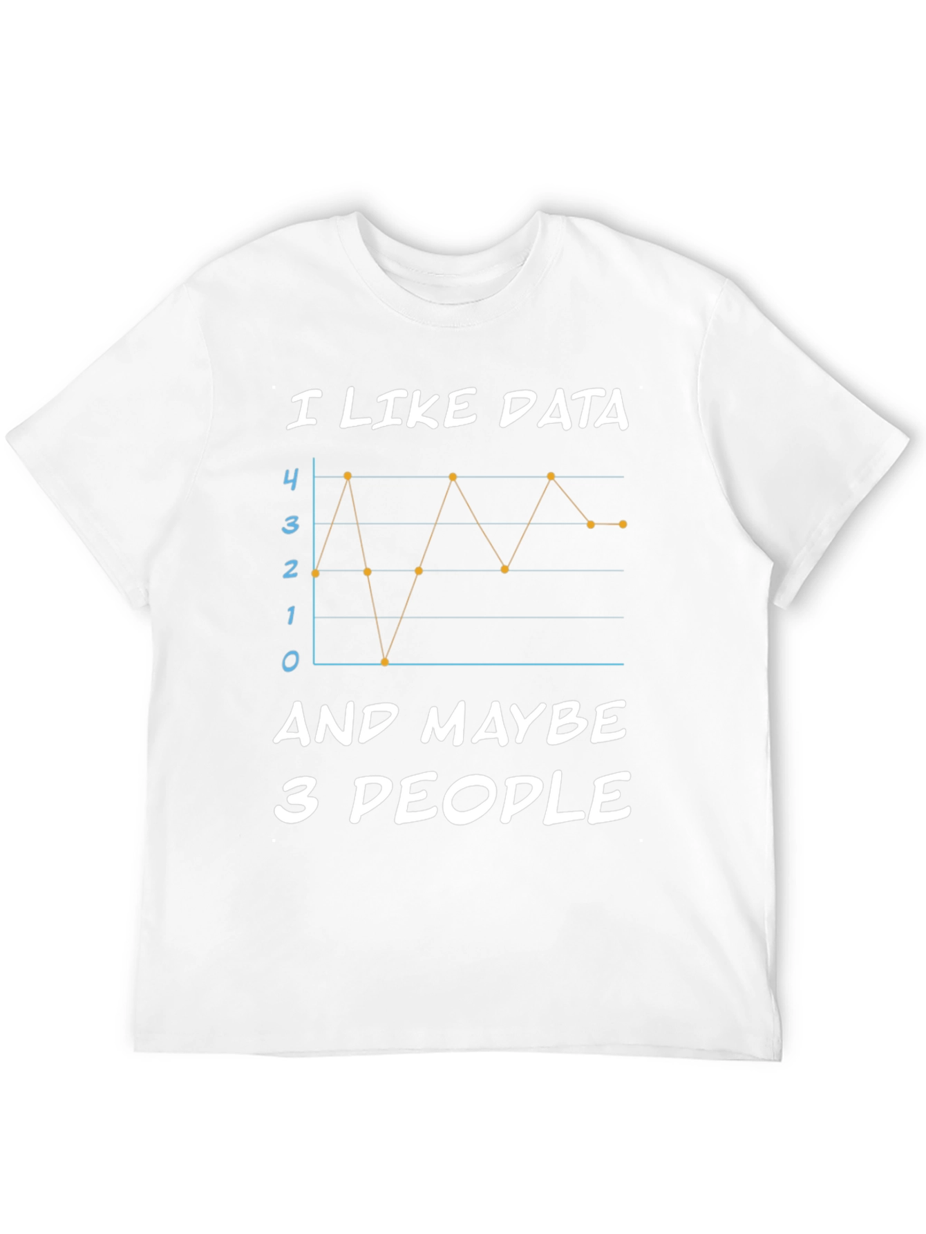 I Like Data and Maybe 3 People Black T-Shirt