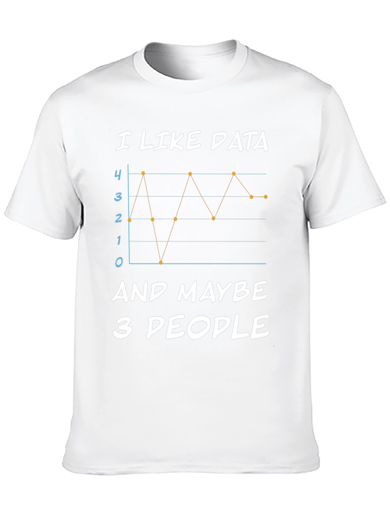 I Like Data and Maybe 3 People Black T-Shirt