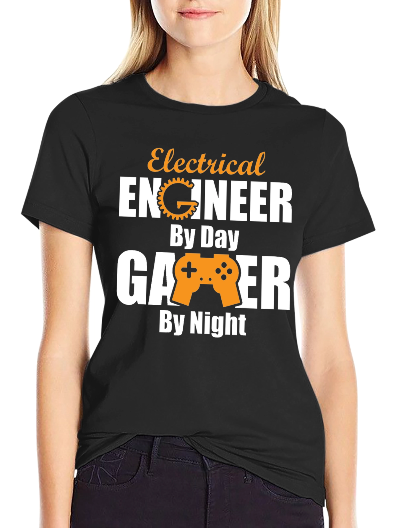 Electrical Engineer Gamer T-Shirt - Day & Night