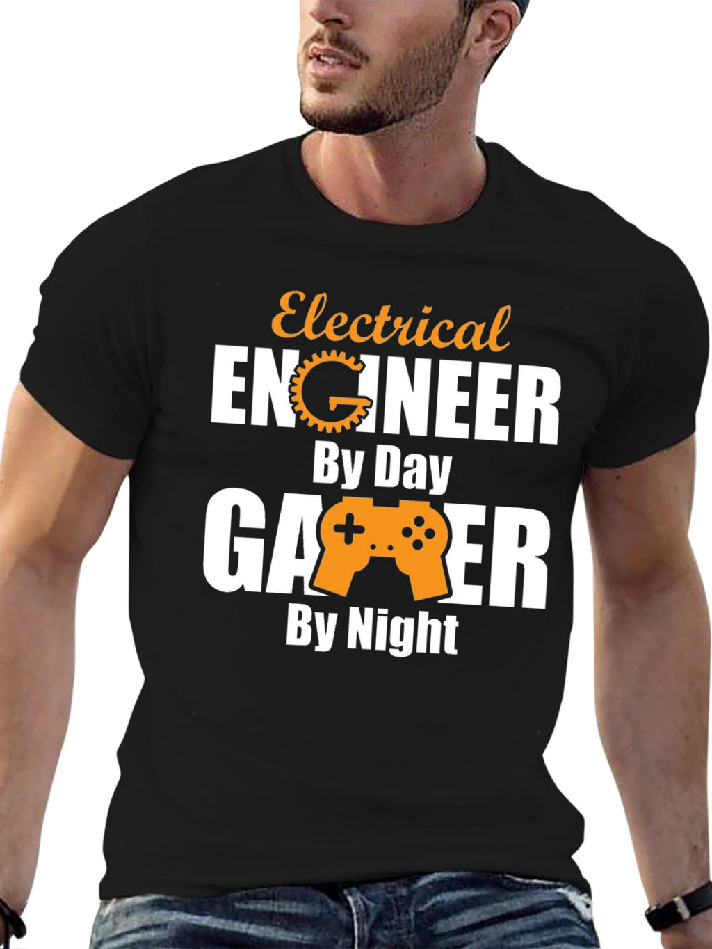 Electrical Engineer Gamer T-Shirt - Day & Night
